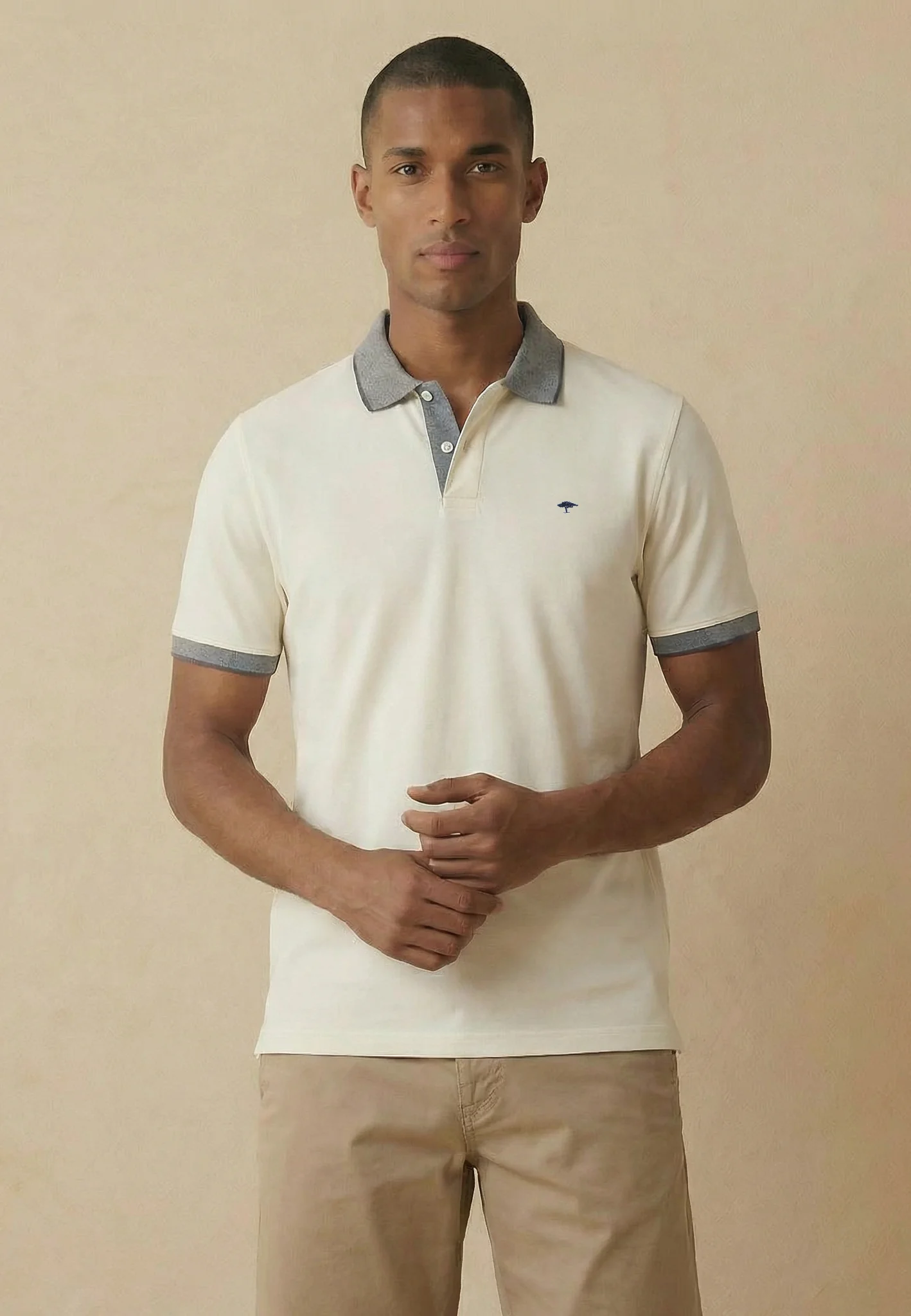Poloshirt aus Baumwolle mit Kontrastdetails