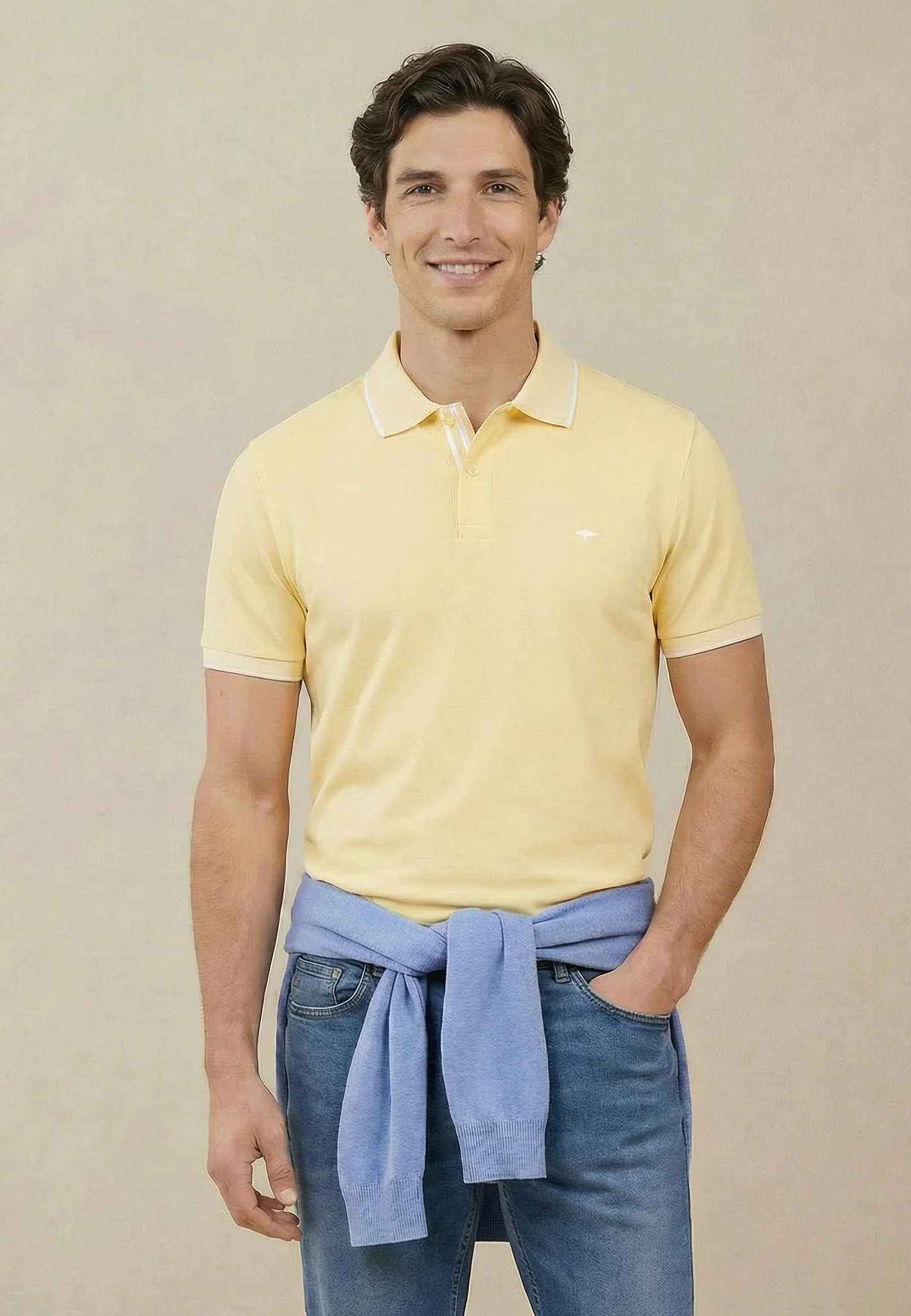 Poloshirt aus Baumwolle mit Kontrastdetails - Image 11