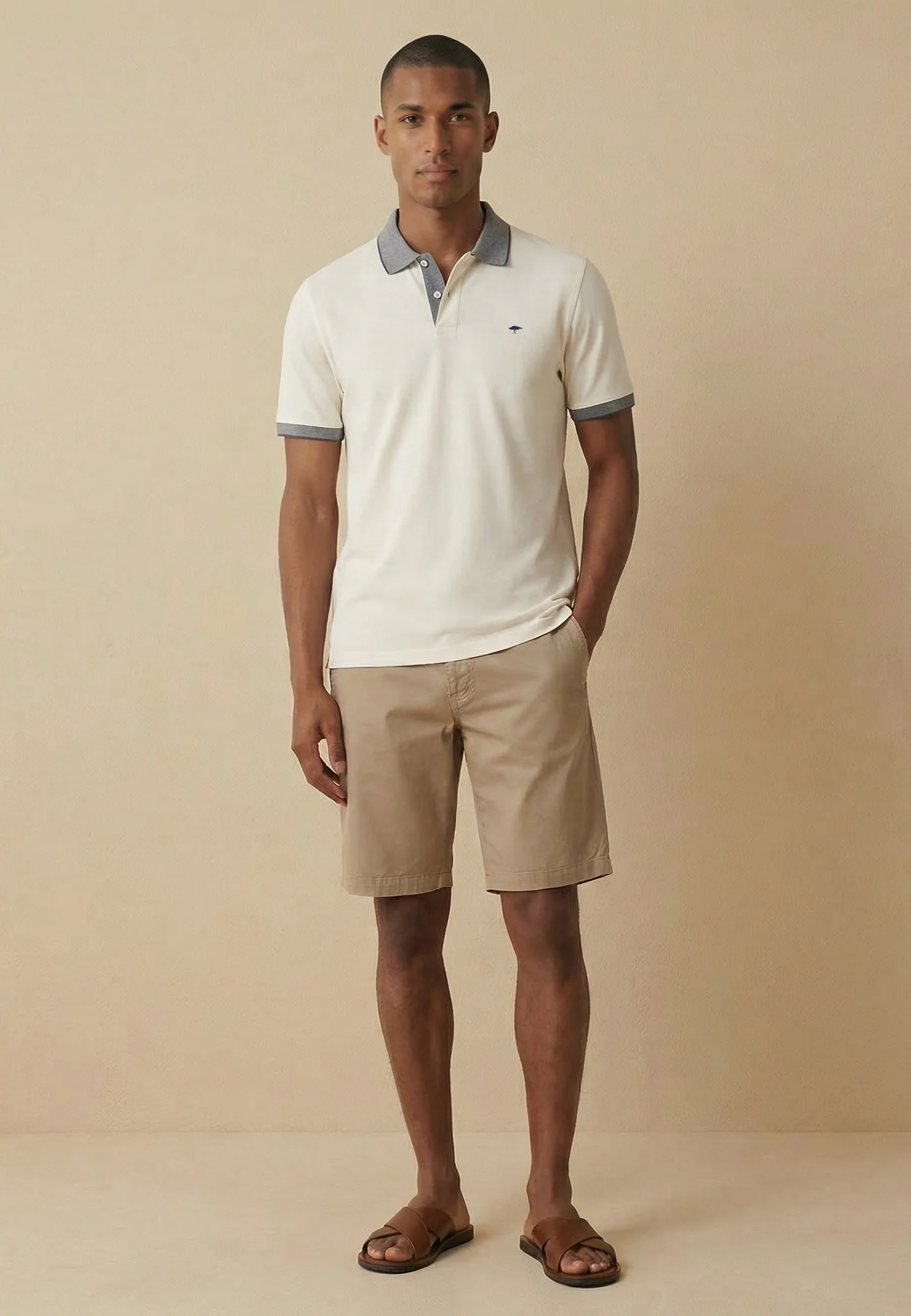 Poloshirt aus Baumwolle mit Kontrastdetails - Image 2