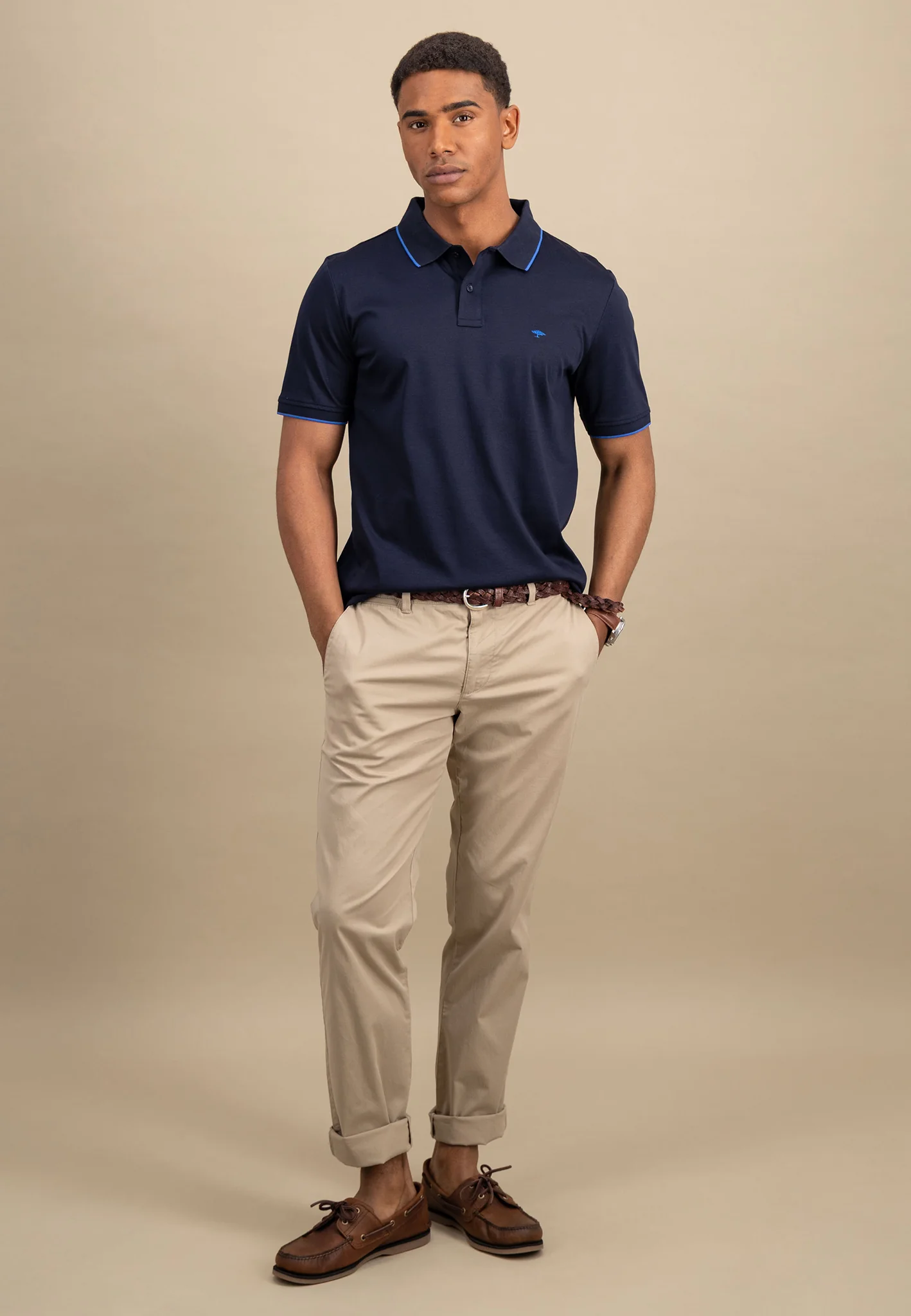 Poloshirt aus Baumwolle mit Kontrastdetails - Image 3