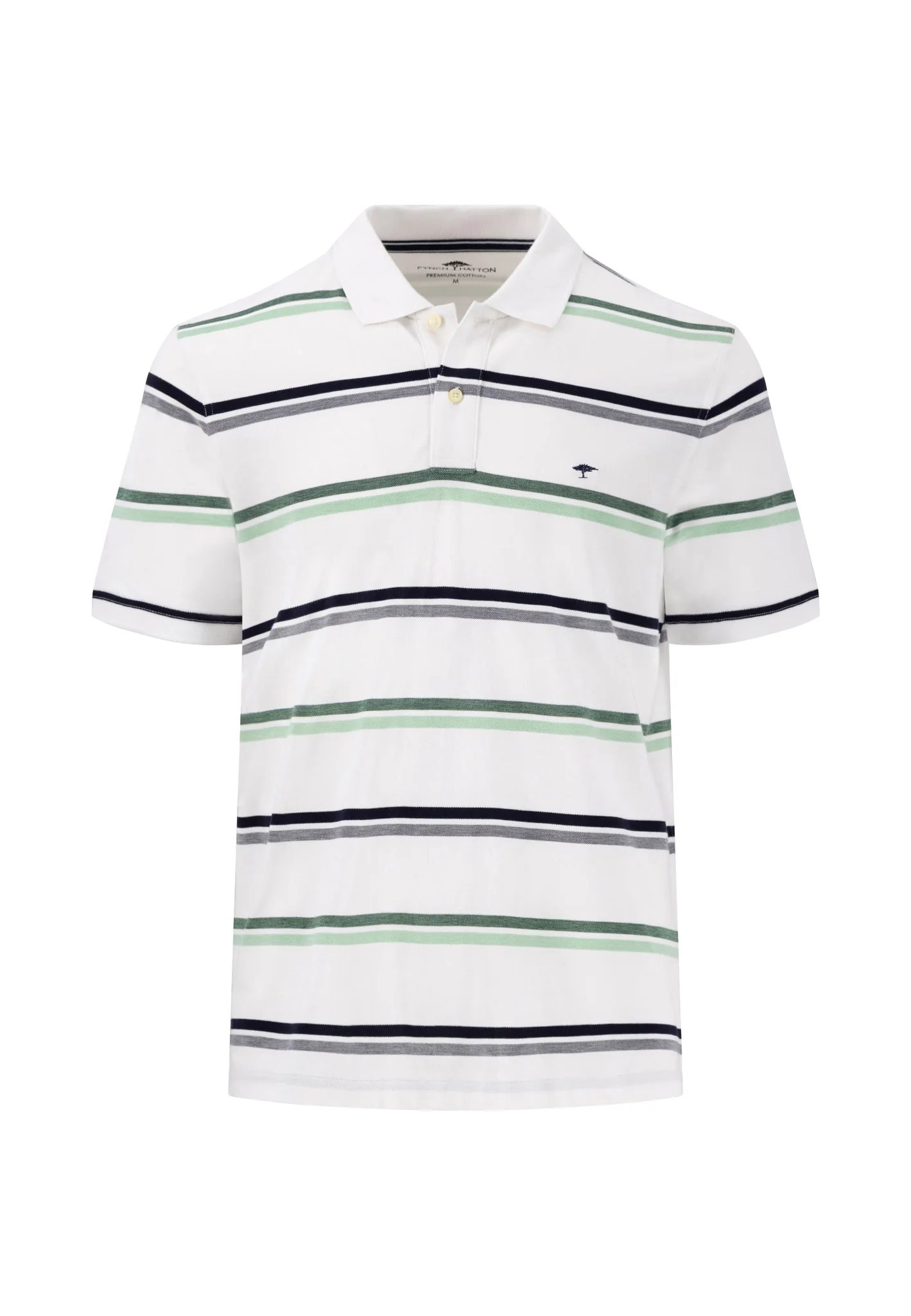 Poloshirt aus Baumwolle mit Streifen