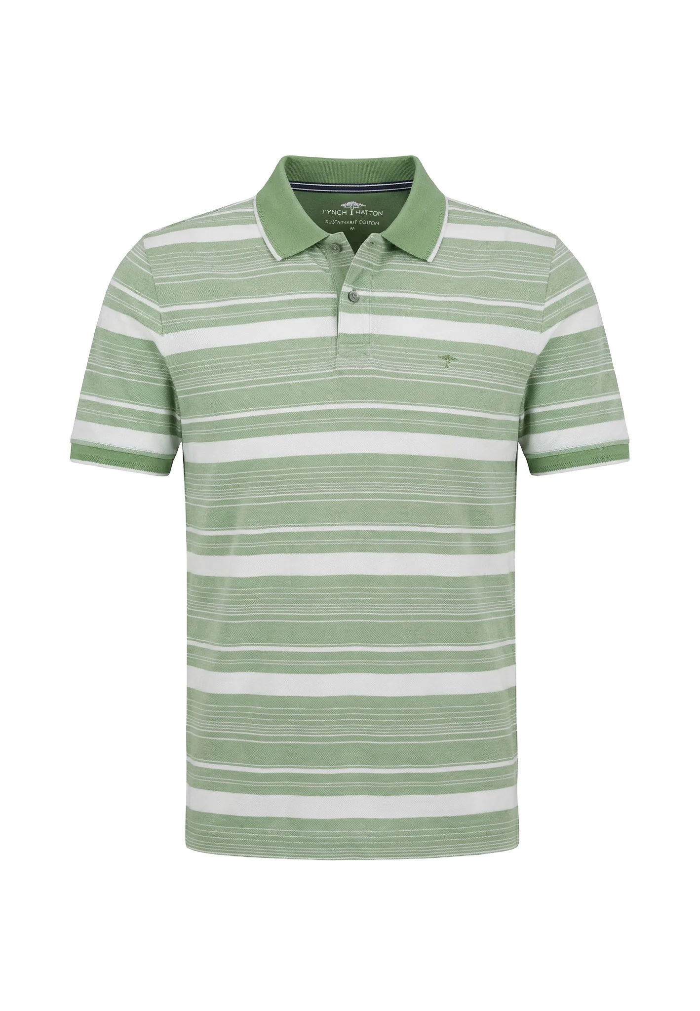 Poloshirt aus Baumwolle mit Streifenmuster und Polokragen - Image 9