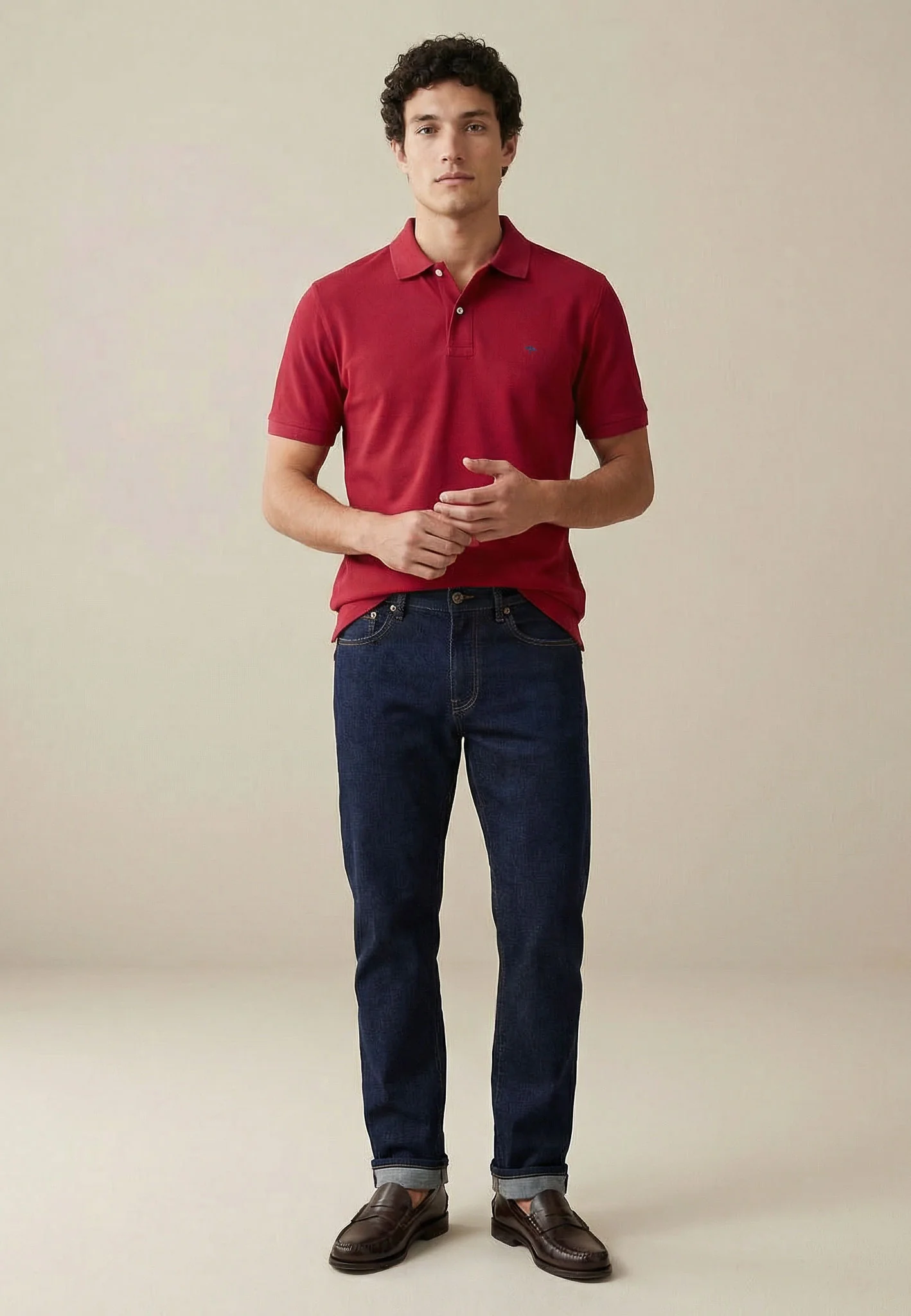 Poloshirt aus Baumwolle mit strukturierter Oberfläche – Premium Cotton - Image 2