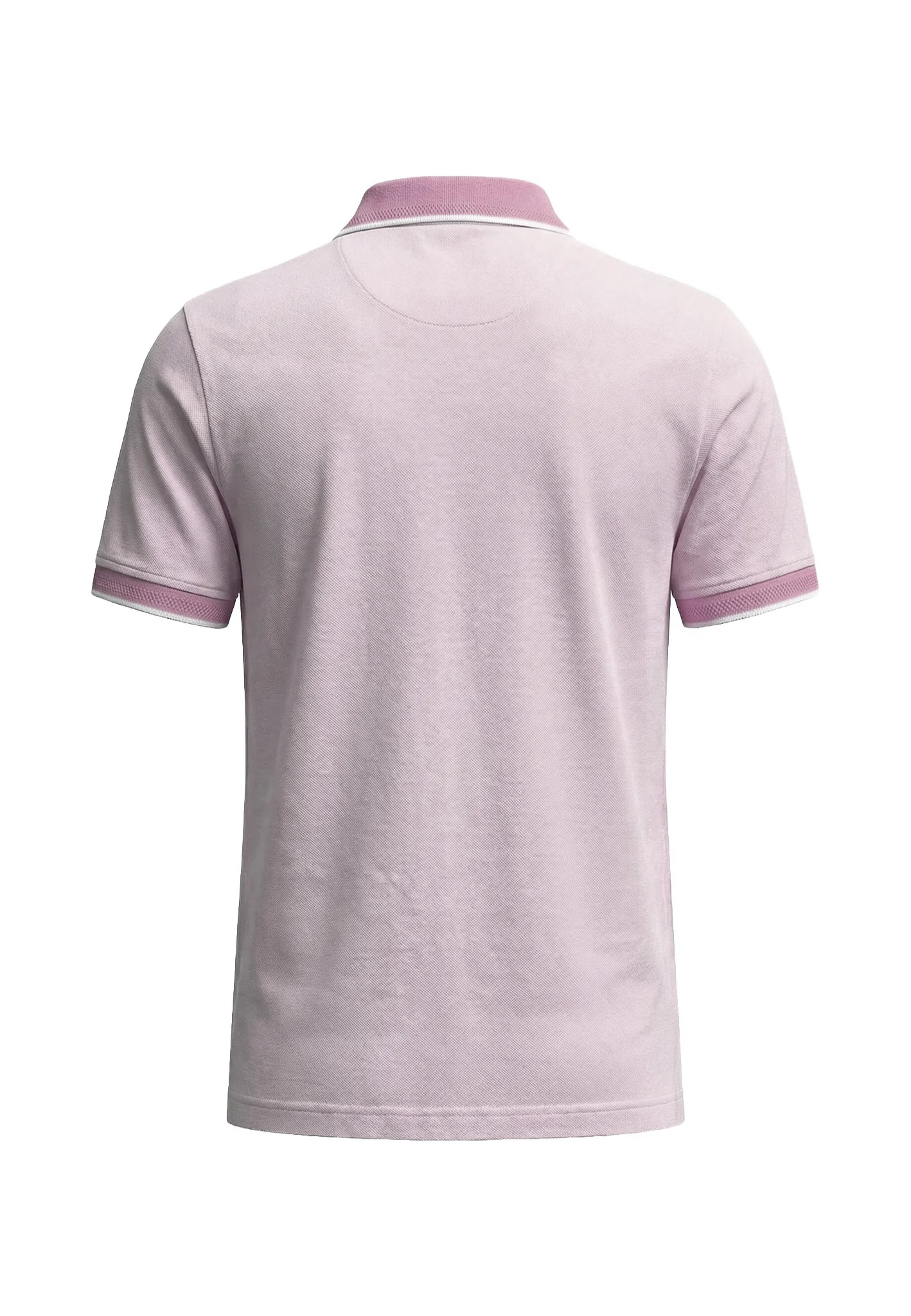Poloshirt aus Baumwolle mit Strukturmuster und Kontrastkragen - Image 8