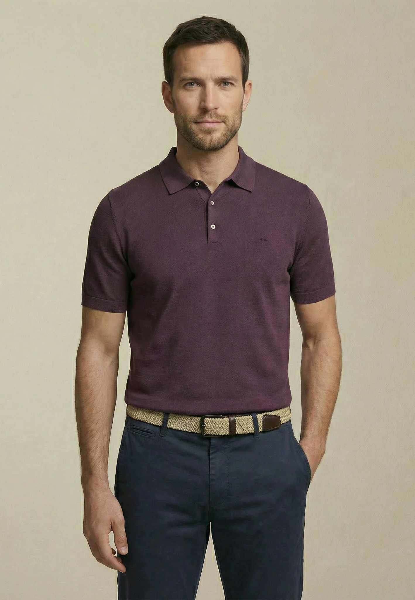 Poloshirt aus Baumwollmix mit klassischem Kragen