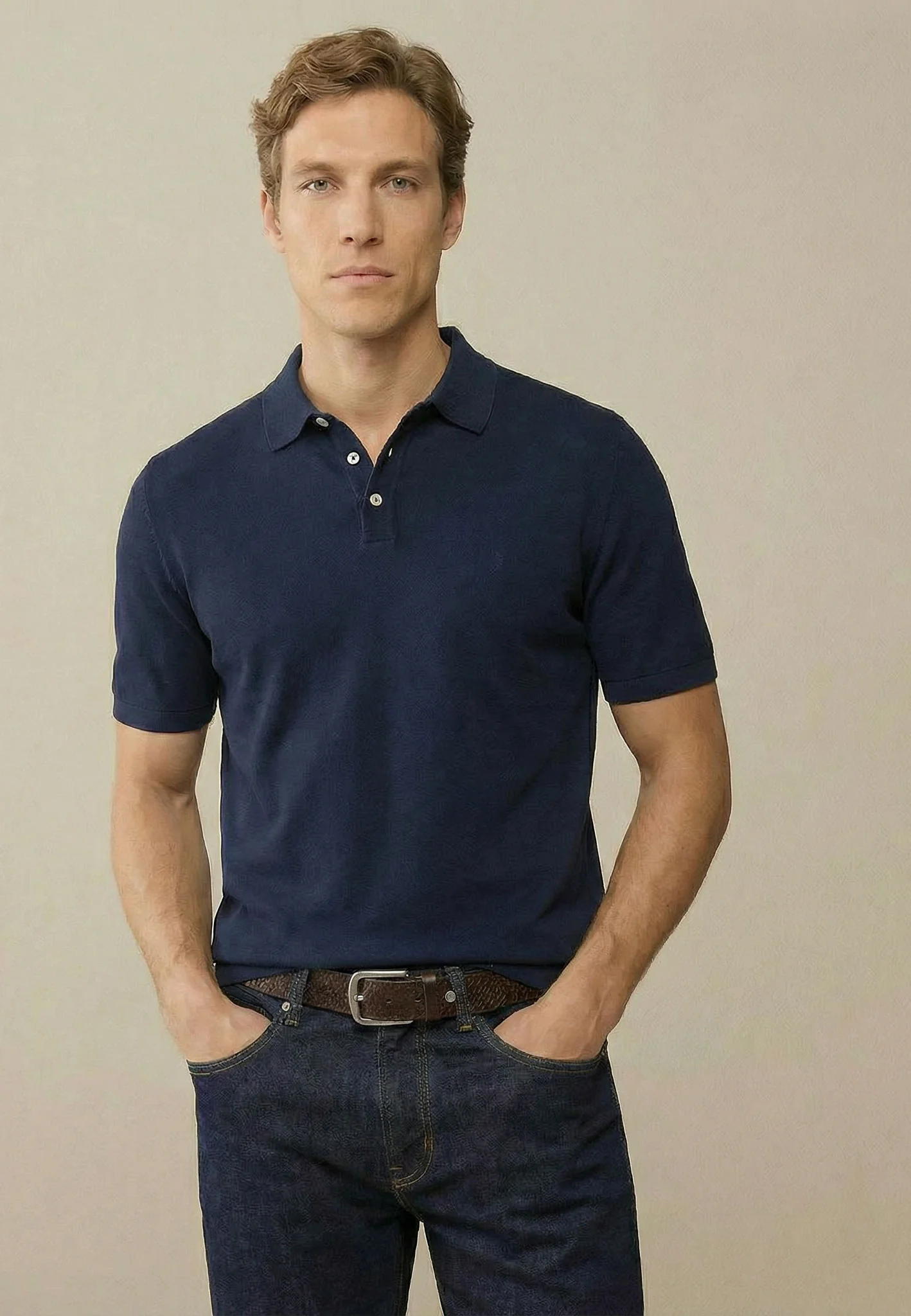 Poloshirt aus Baumwollmix mit klassischem Kragen - Image 16