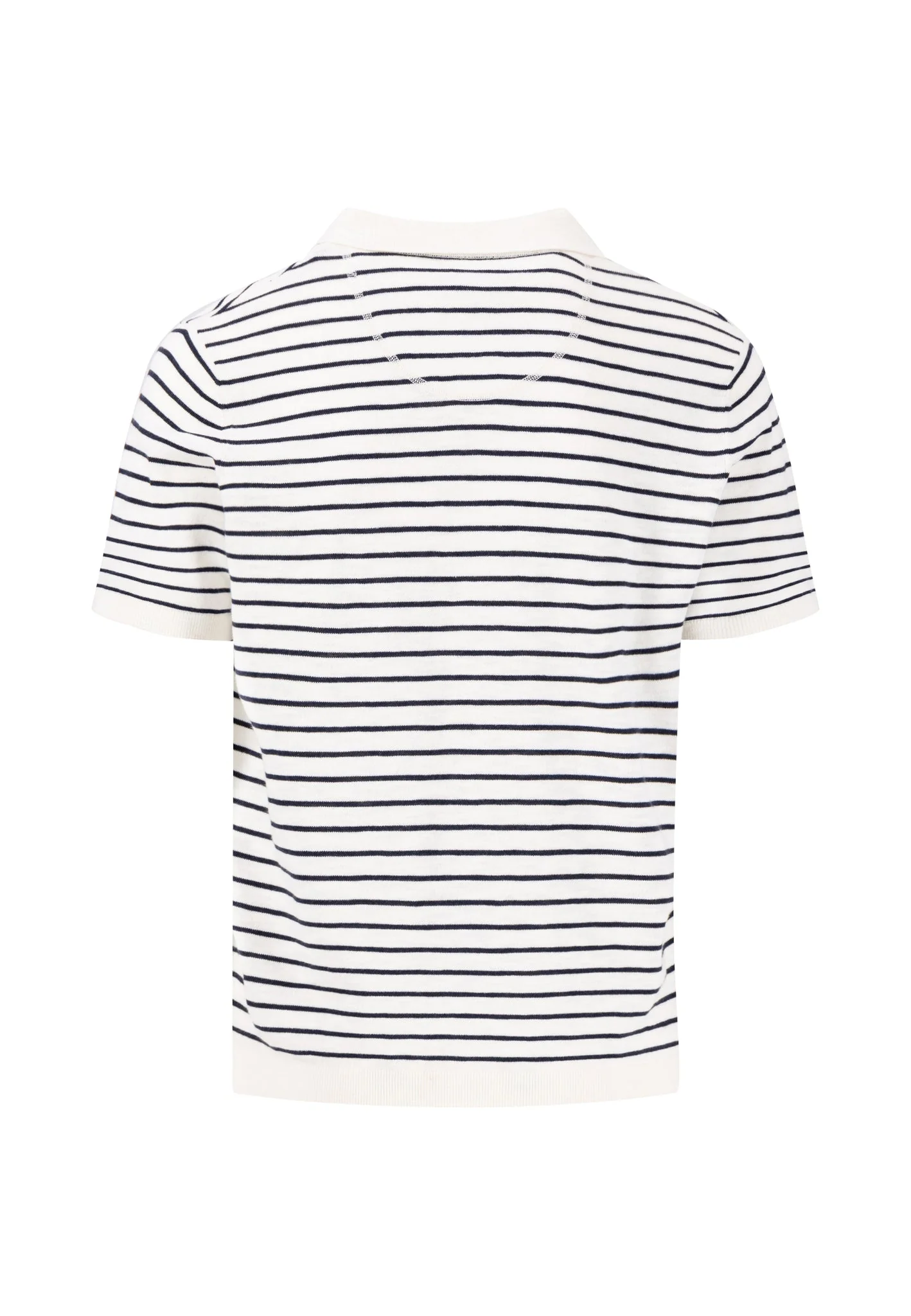 Poloshirt aus Baumwoll-Leinen-Mix mit Streifenoptik - Image 12