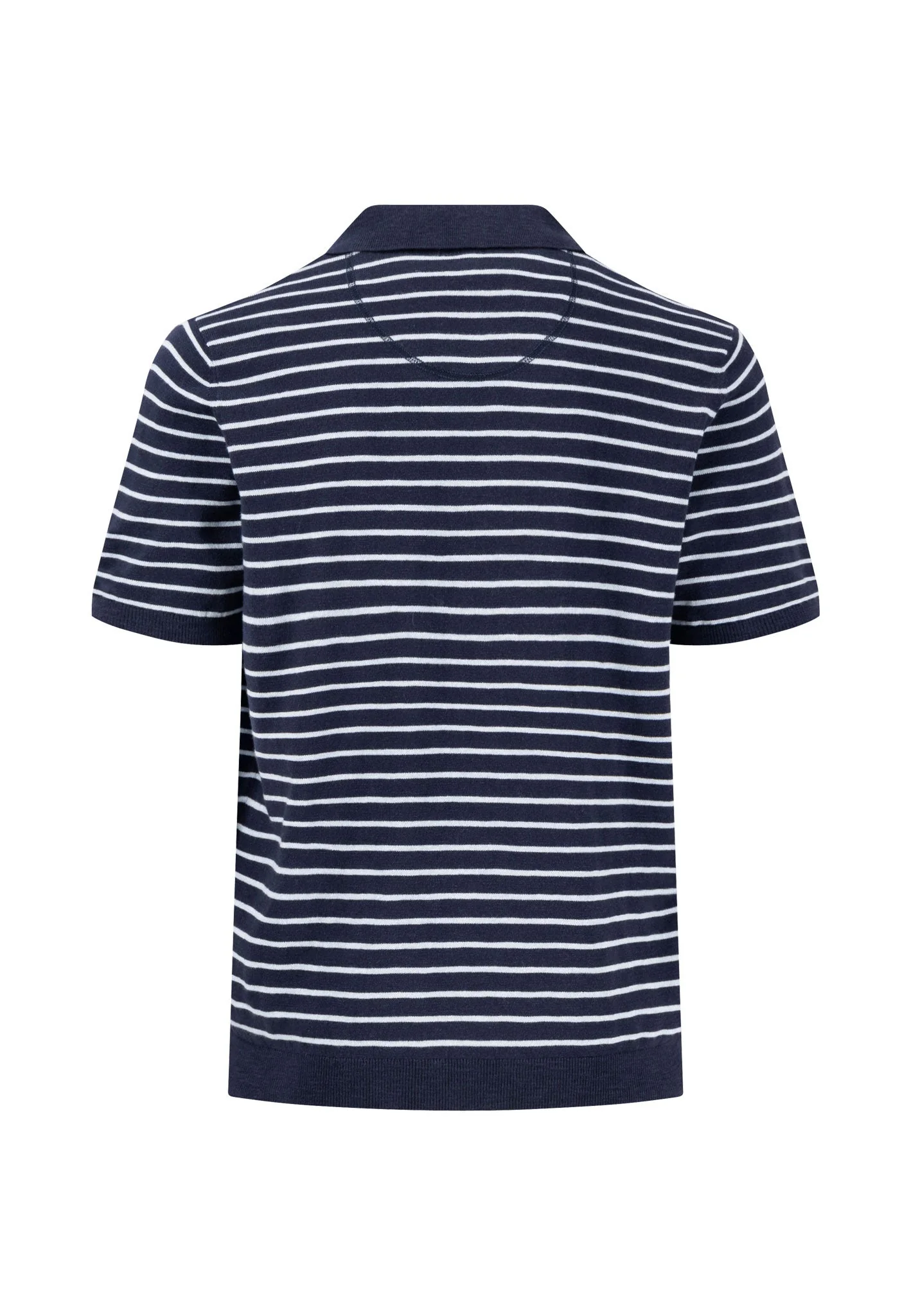 Poloshirt aus Baumwoll-Leinen-Mix mit Streifenoptik - Image 6