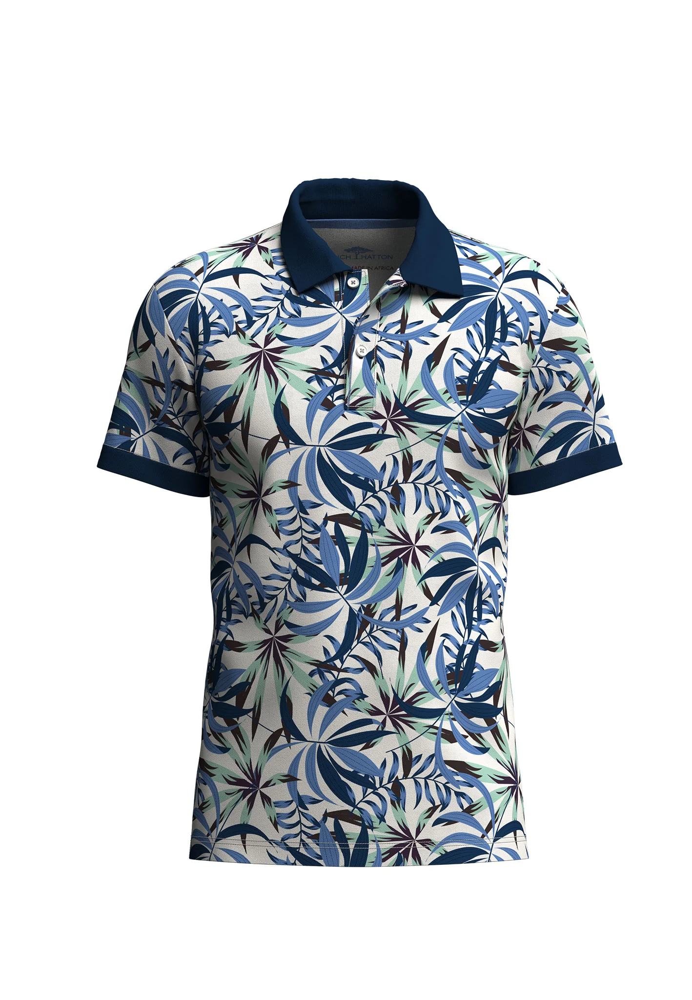 Poloshirt mit tropischem Allover-Print im Casual-Fit - Image 3
