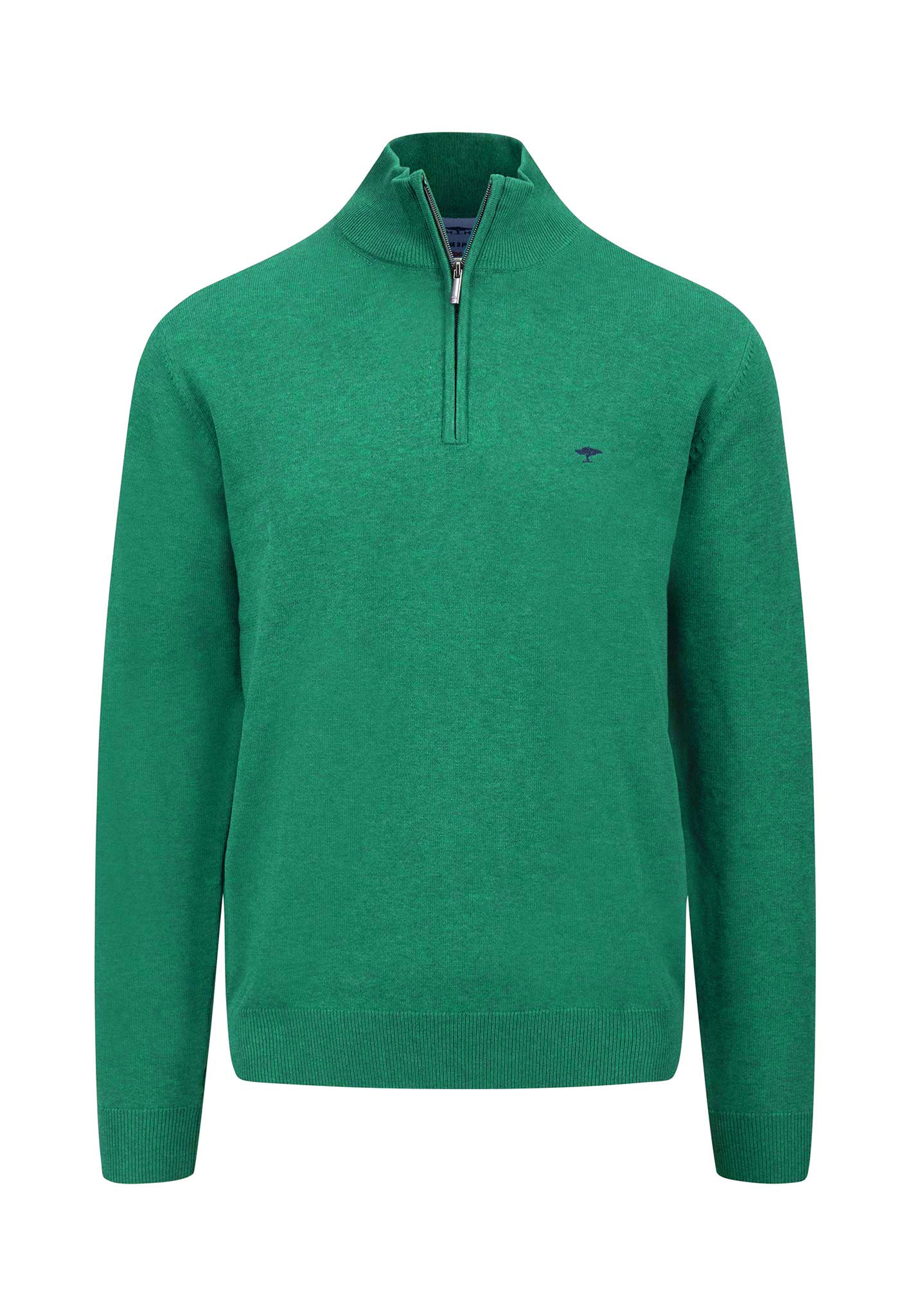 Pullover aus Baumwolle mit Troyer-Kragen und Logo Detail - Image 11
