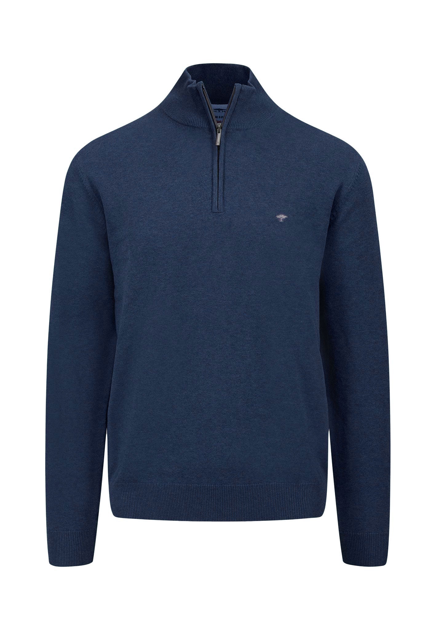 Pullover aus Baumwolle mit Troyer-Kragen und Logo Detail - Image 7