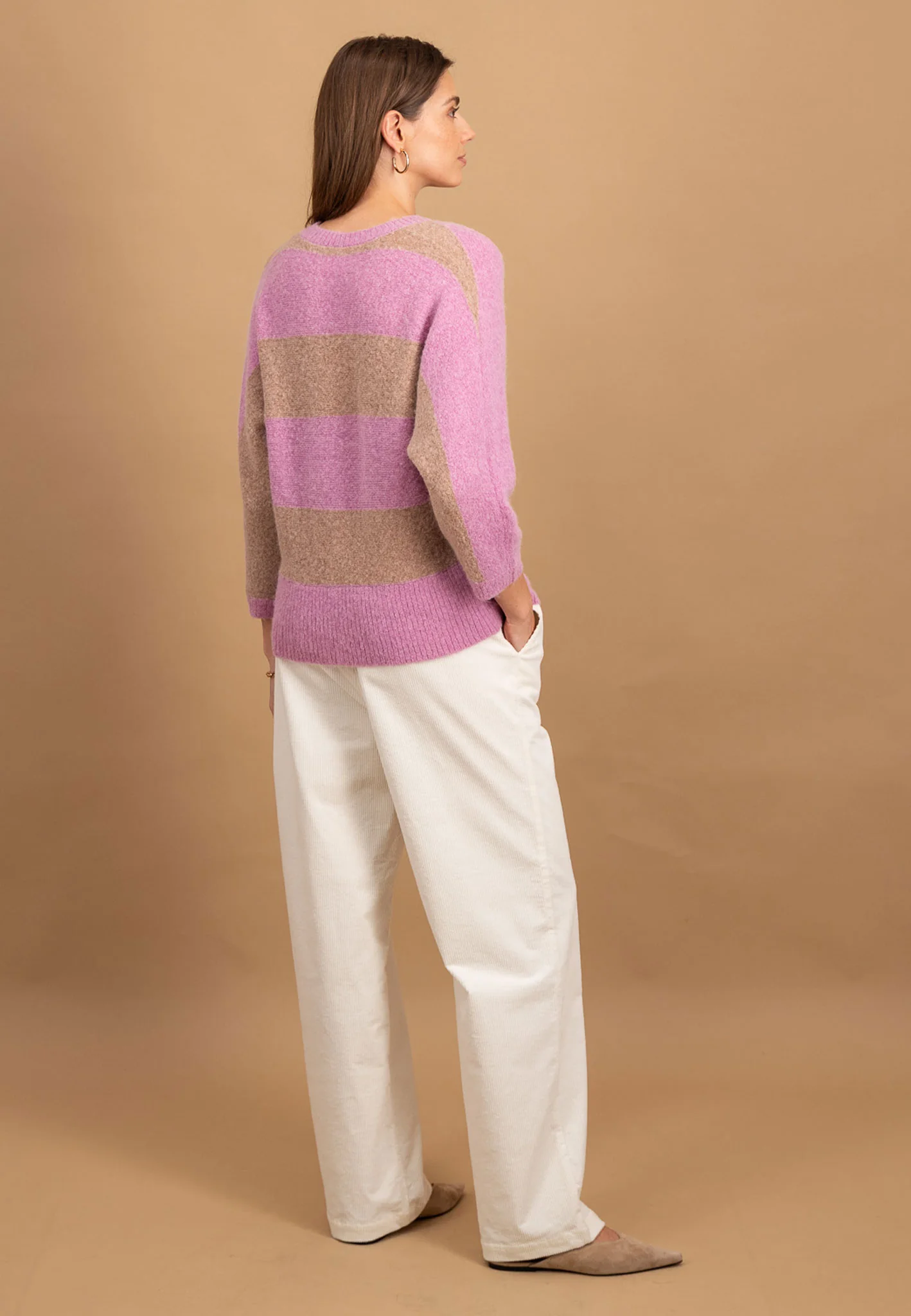 Pullover aus Alpaka-Wollmix mit Blockstreifenmuster - Image 9