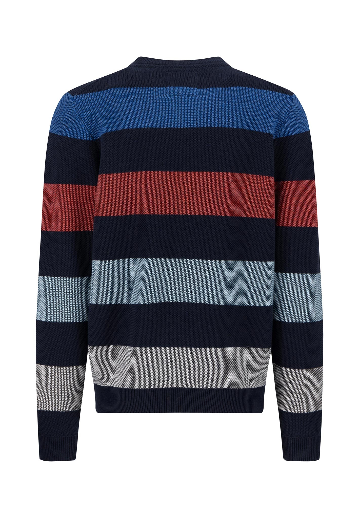Pullover aus Baumwolle mit Blockstreifen und Logo Detail - Image 4