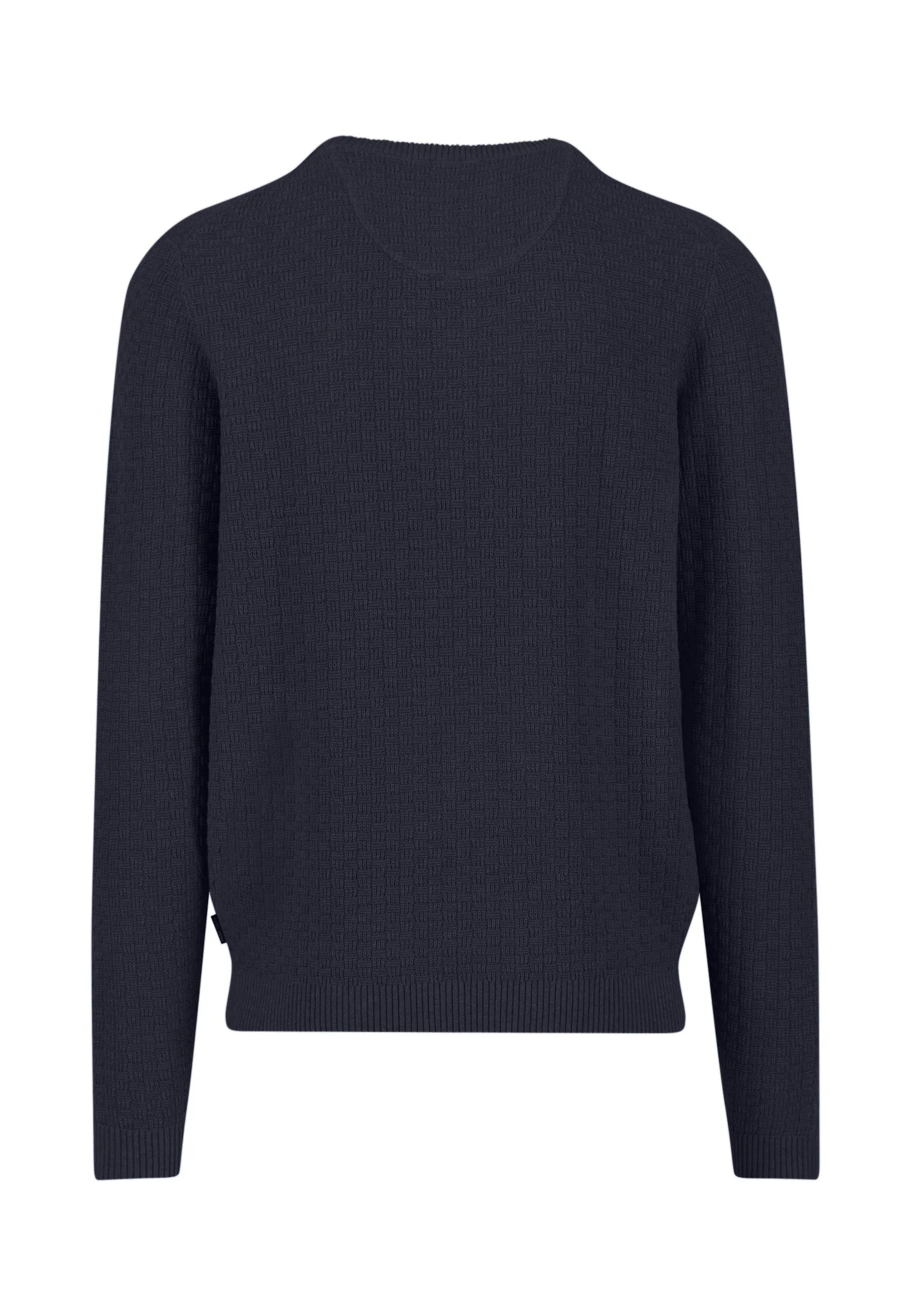 Pullover aus Baumwolle mit Strukturstrick und Rundhalsausschnitt - Image 6