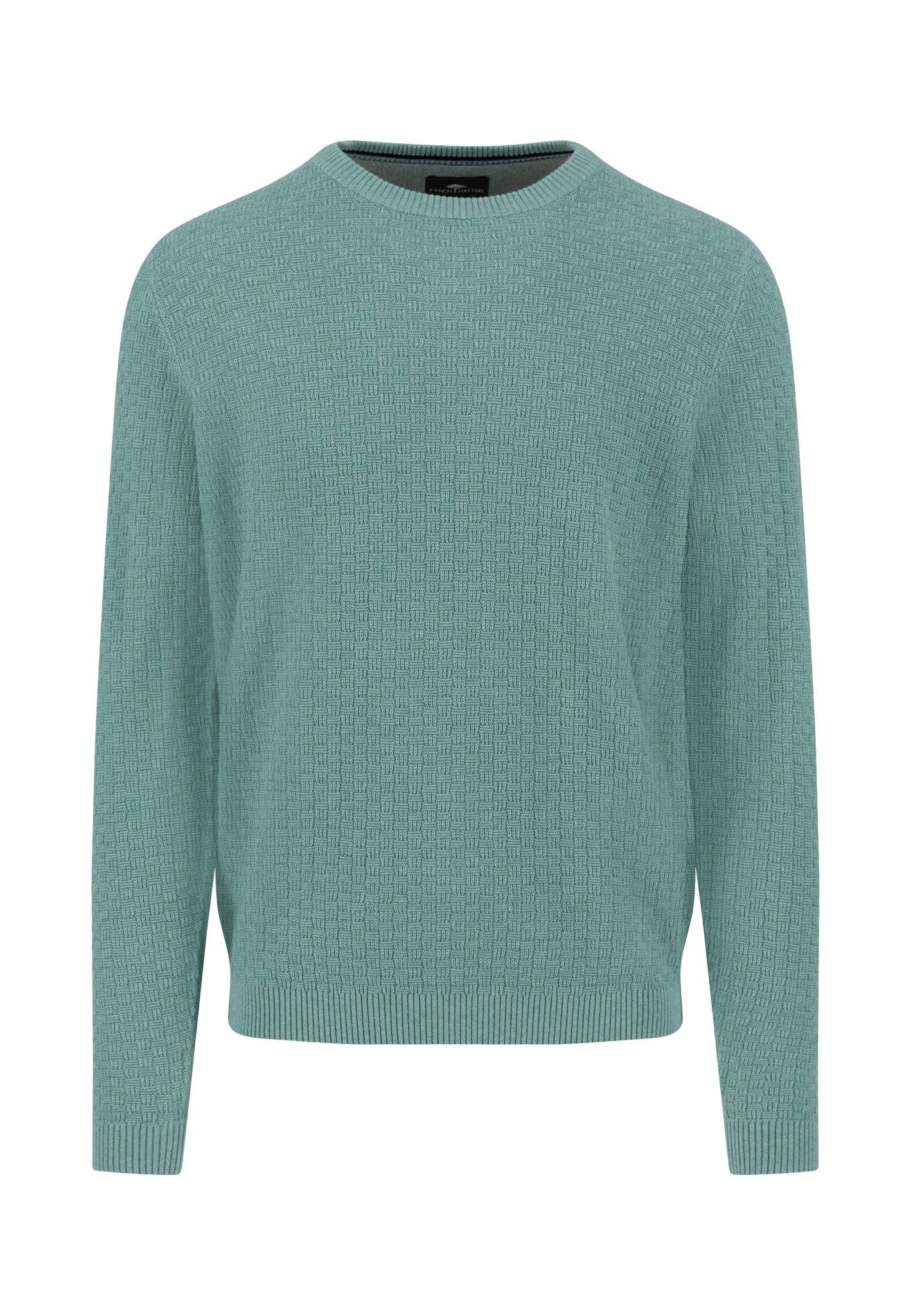 Pullover aus Baumwolle mit Strukturstrick und Rundhalsausschnitt - Image 7