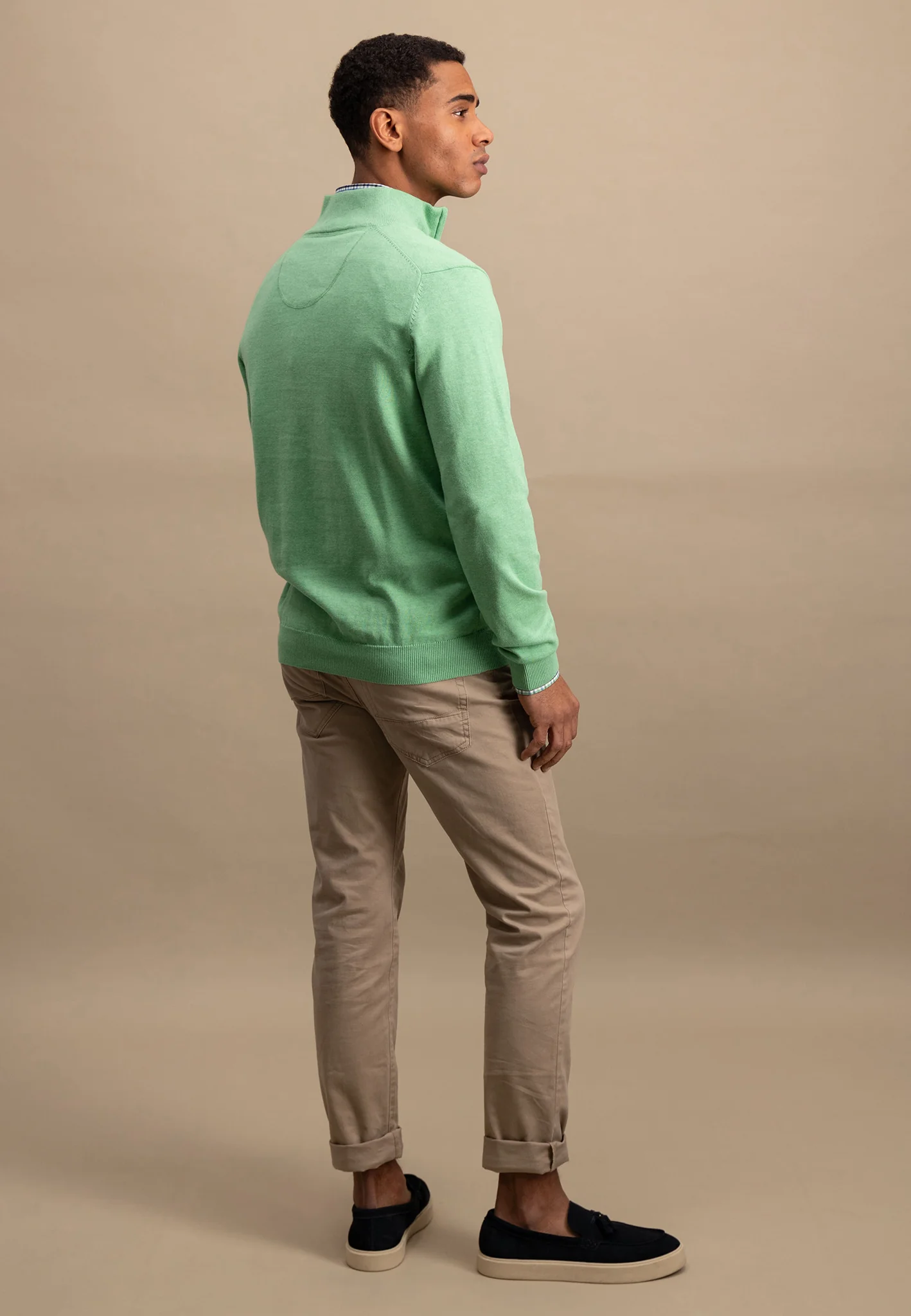 Pullover aus Baumwolle mit Troyer-Kragen - Image 27