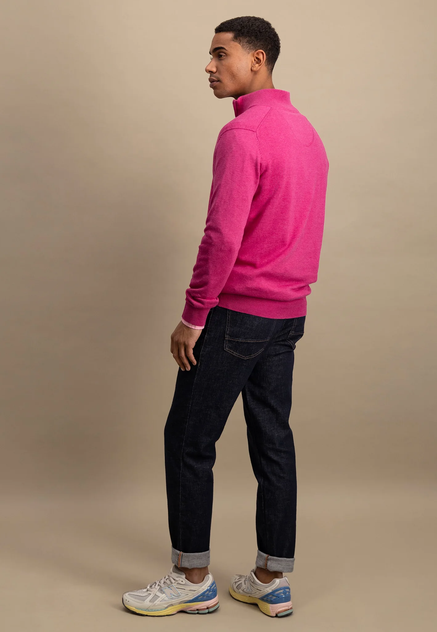 Pullover aus Baumwolle mit Troyer-Kragen - Image 34