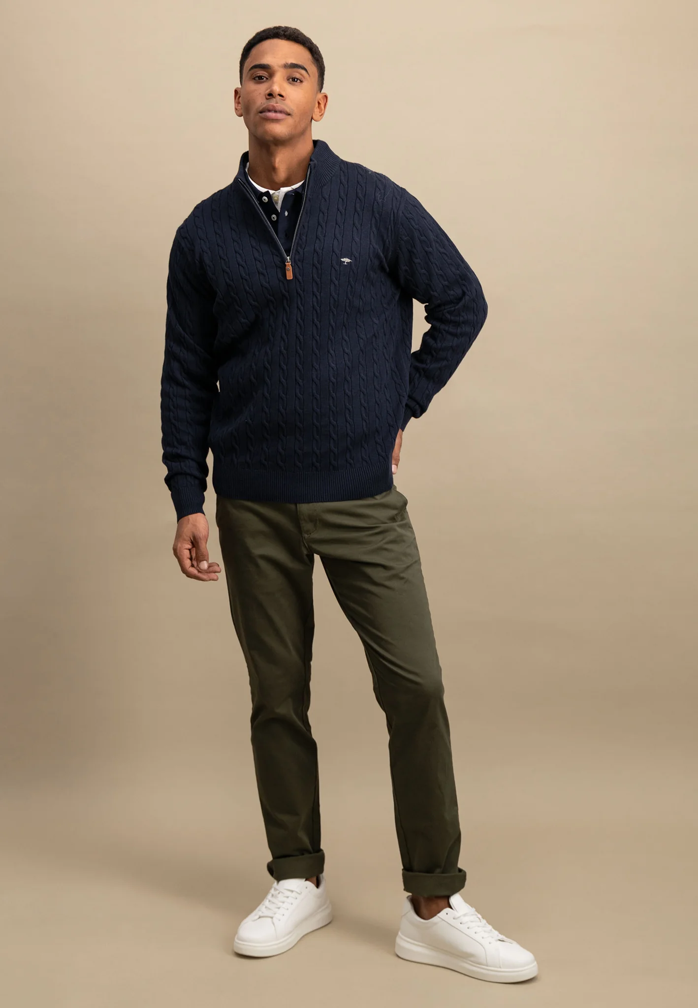 Pullover aus Baumwolle mit Zopfstrickmuster - Image 10