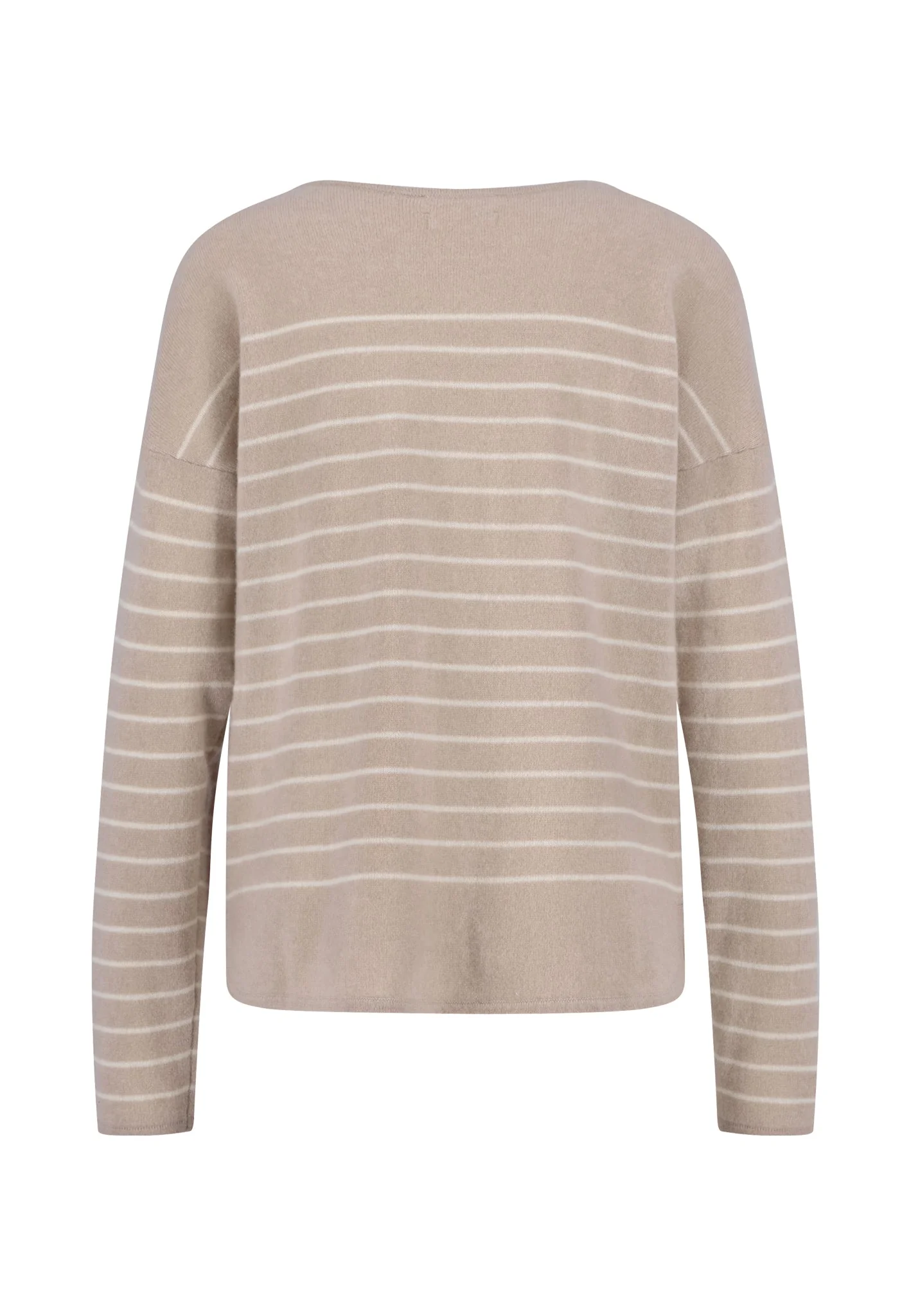 Pullover aus Kaschmir mit Streifenmuster und Rundhalsausschnitt - Image 6