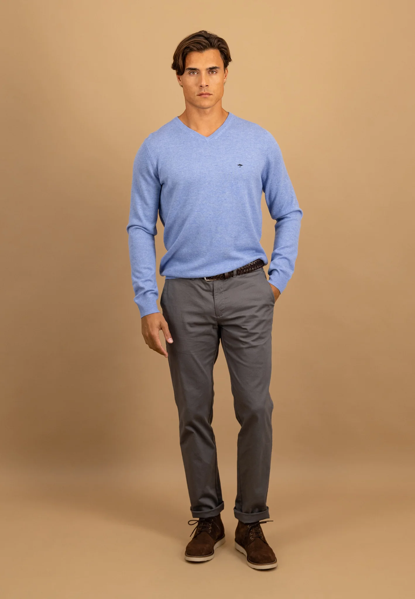 Pullover aus Merino-Kaschmir mit V-Ausschnitt - Image 22