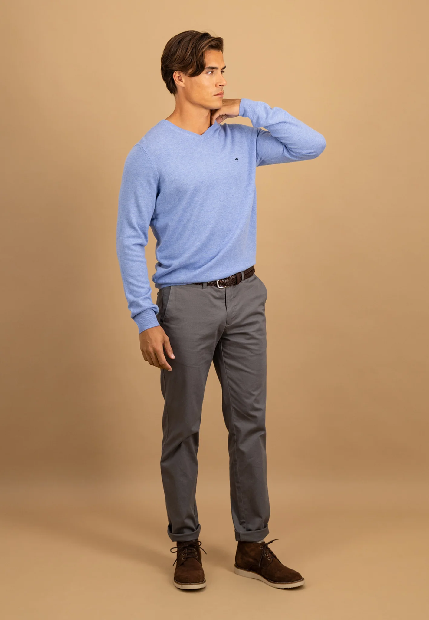 Pullover aus Merino-Kaschmir mit V-Ausschnitt - Image 24