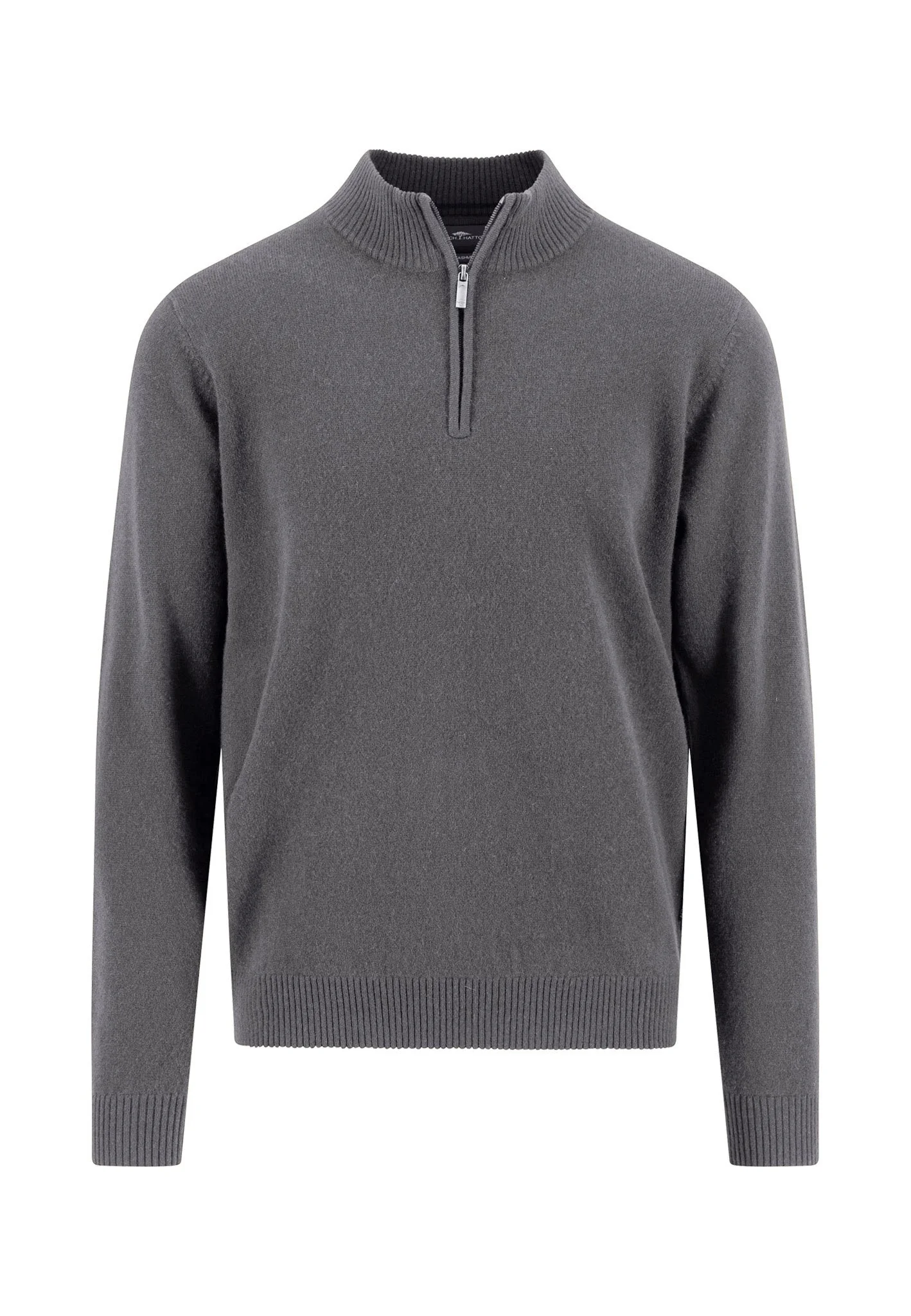 Pullover aus reinem Kaschmir mit Stehkragen und Reißverschluss