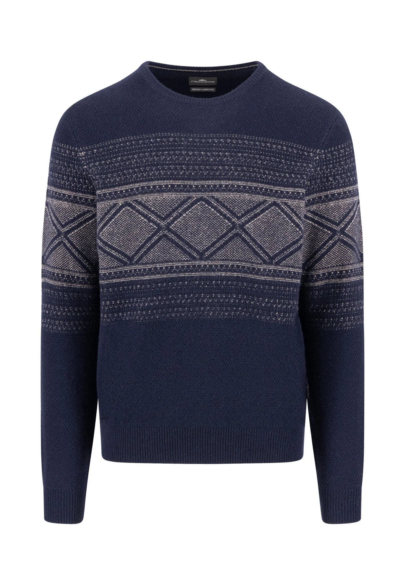 Pullover aus reiner Wolle mit Jacquardmuster und Rundhalsausschnitt - Image 5