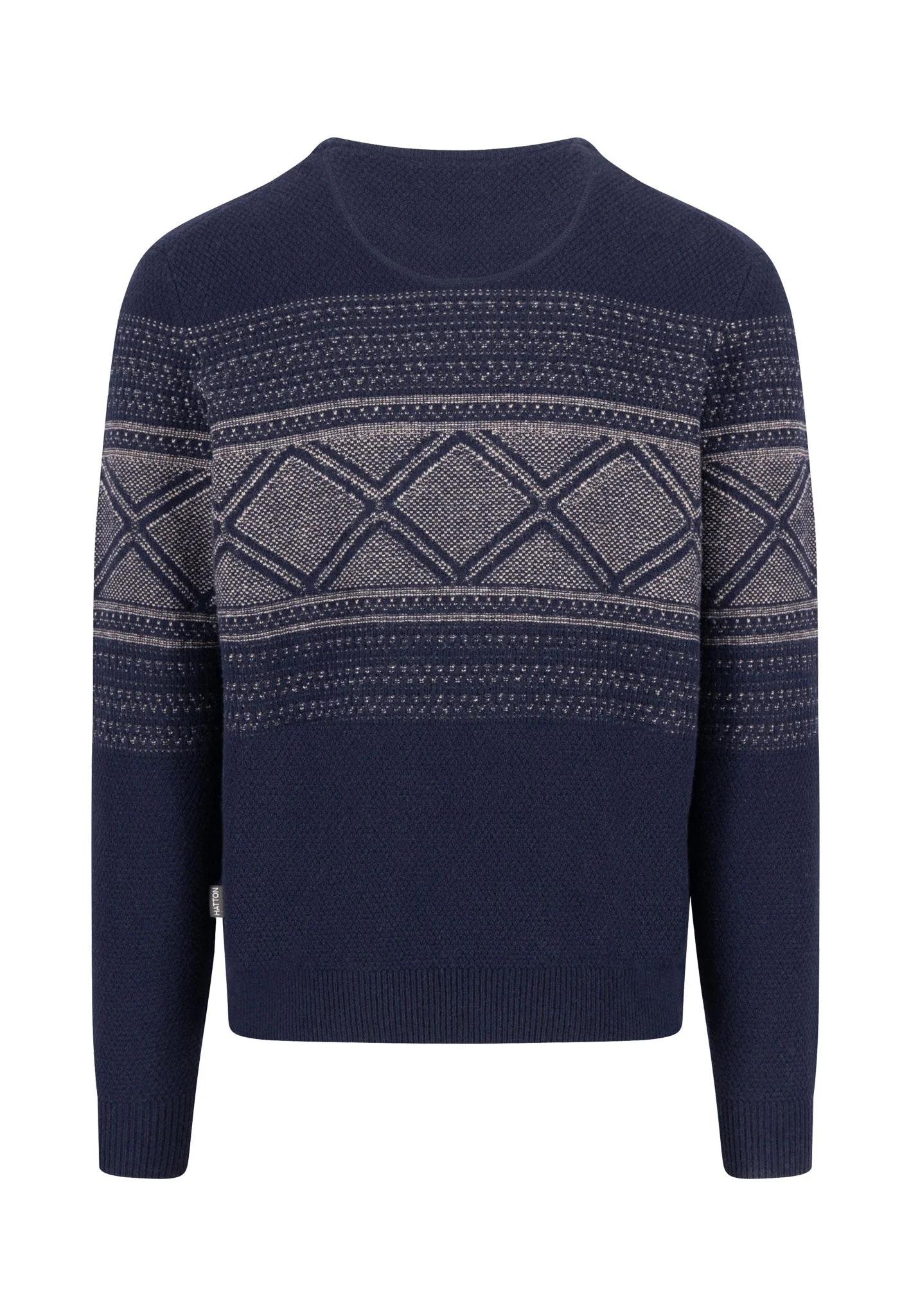 Pullover aus reiner Wolle mit Jacquardmuster und Rundhalsausschnitt - Image 6