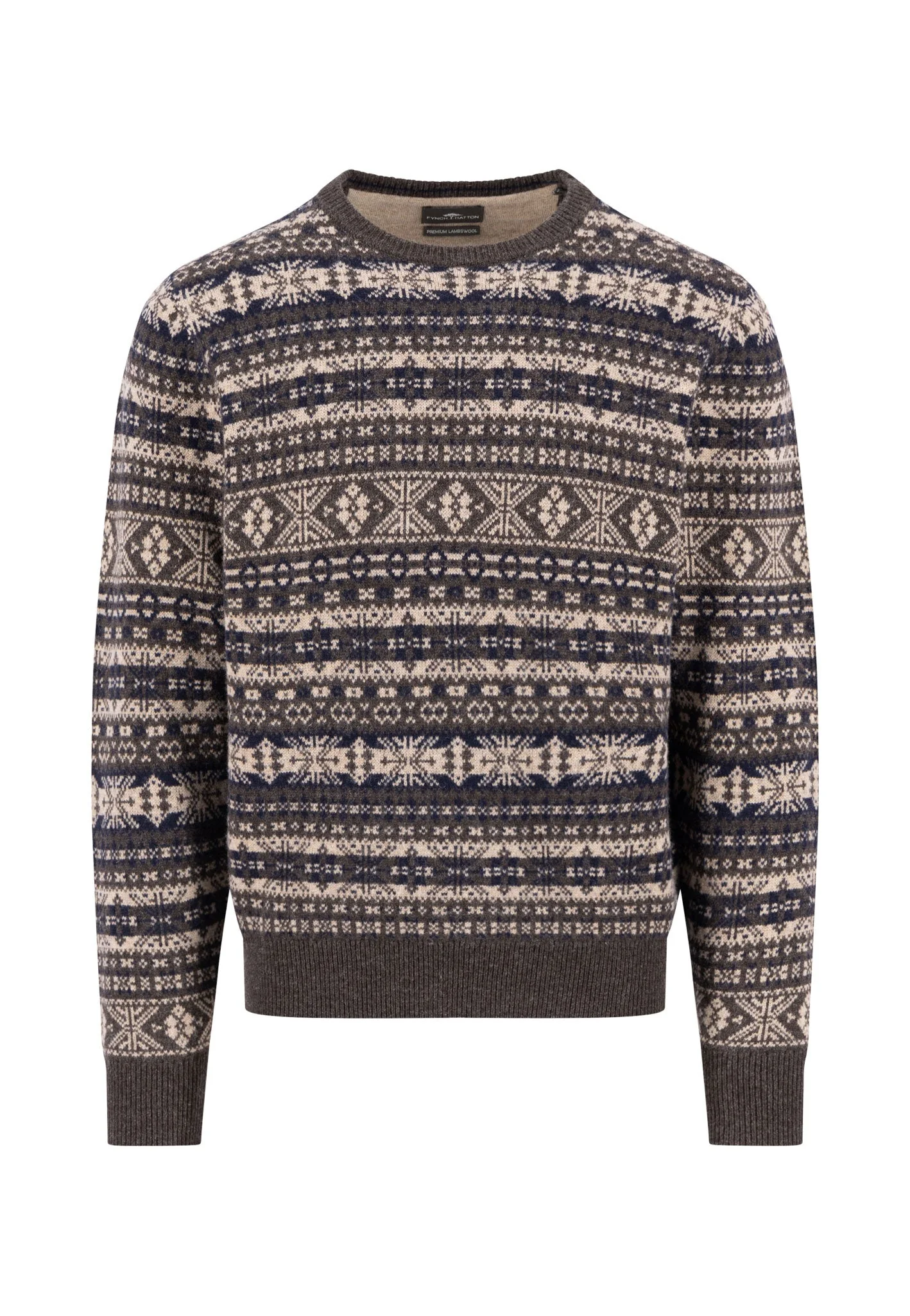 Pullover aus reiner Wolle mit Norwegermuster und Rundhalsausschnitt - Image 3