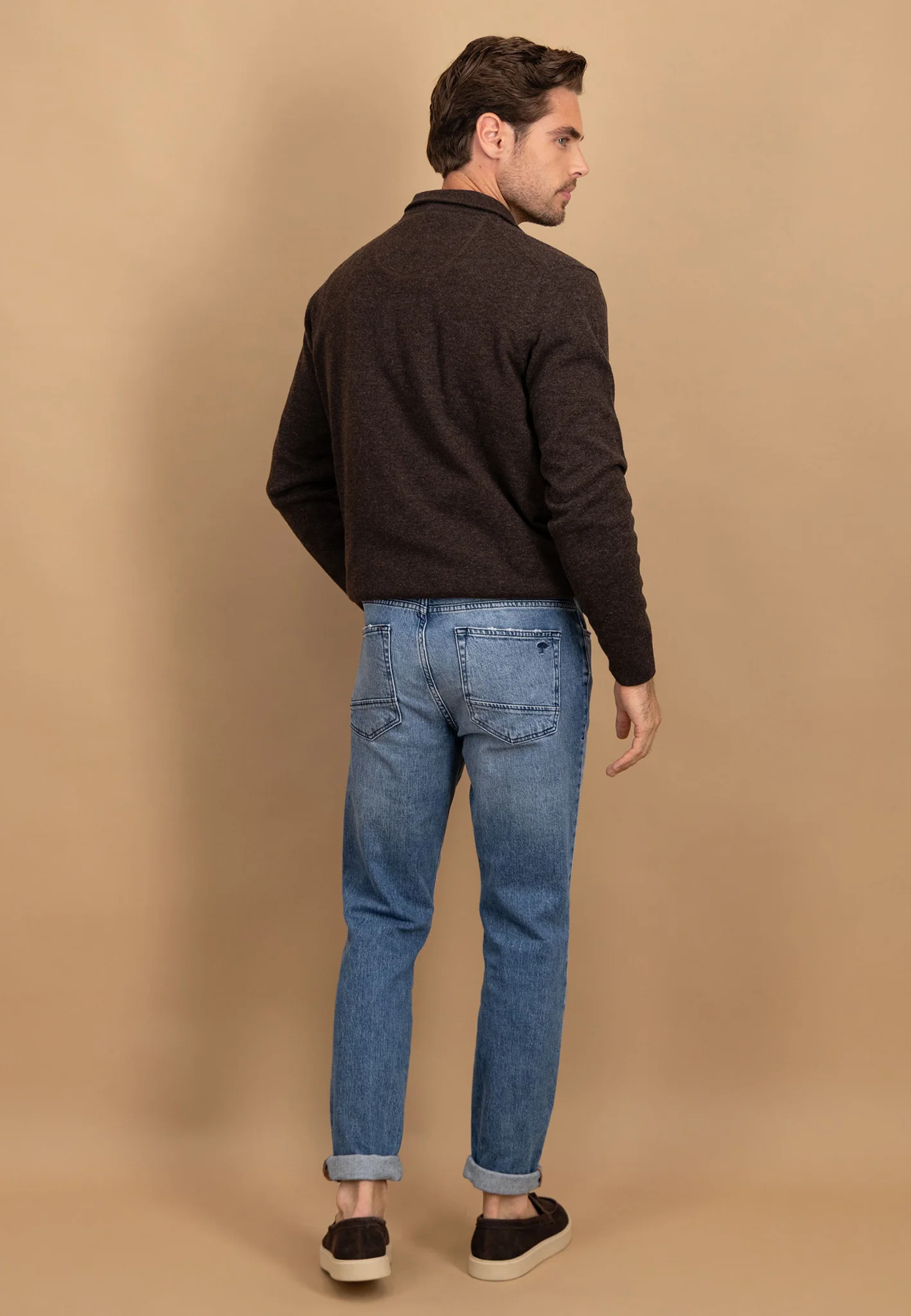 Pullover aus reiner Wolle mit Troyer-Kragen und Reißverschluss - Image 3