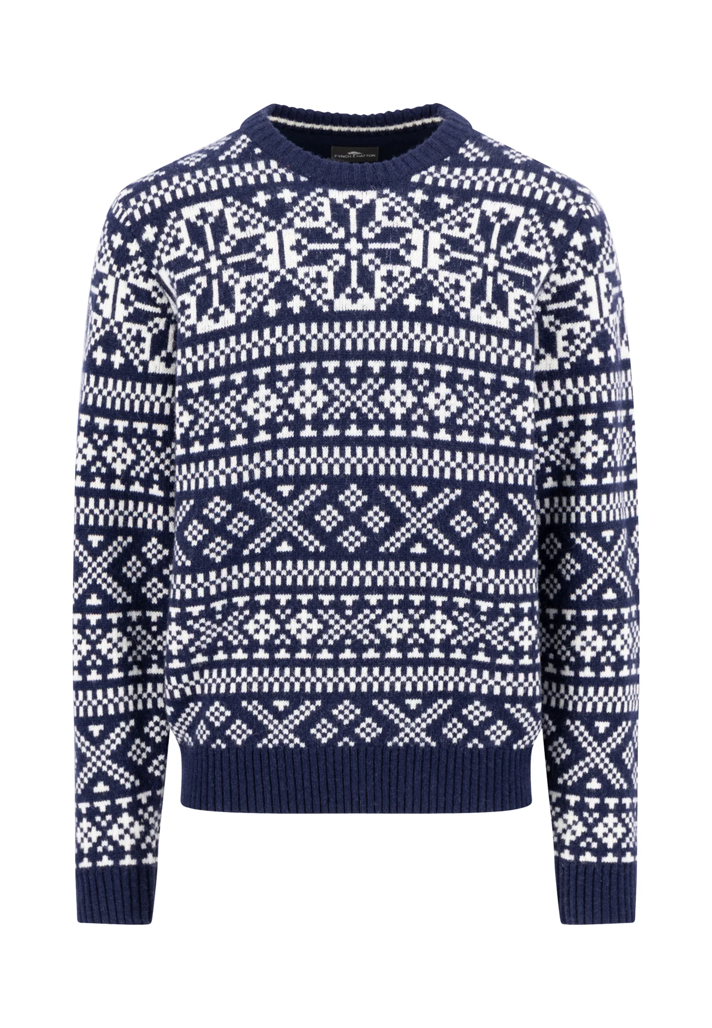 Pullover aus Wollmix mit Rundhalsausschnitt und Norwegermuster - Image 5