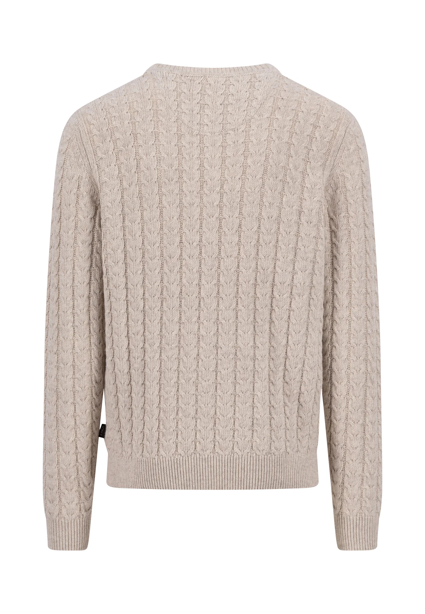 Pullover Baumwoll-Wollmix mit Rundhalsausschnitt und Zopfmuster - Image 10
