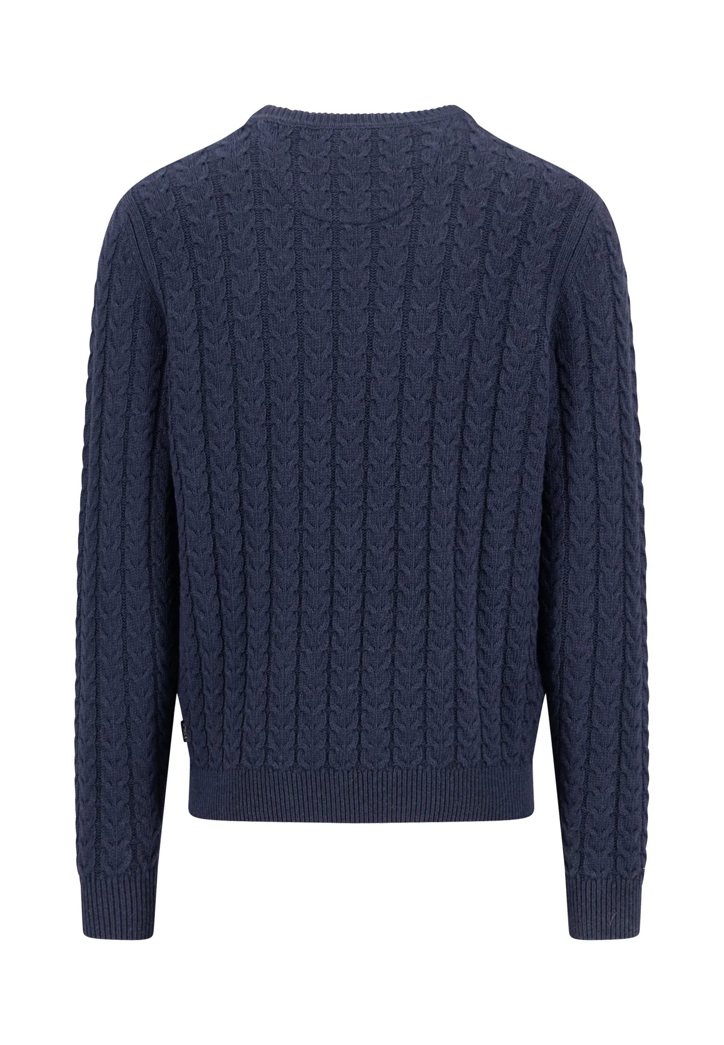 Pullover Baumwoll-Wollmix mit Rundhalsausschnitt und Zopfmuster - Image 6