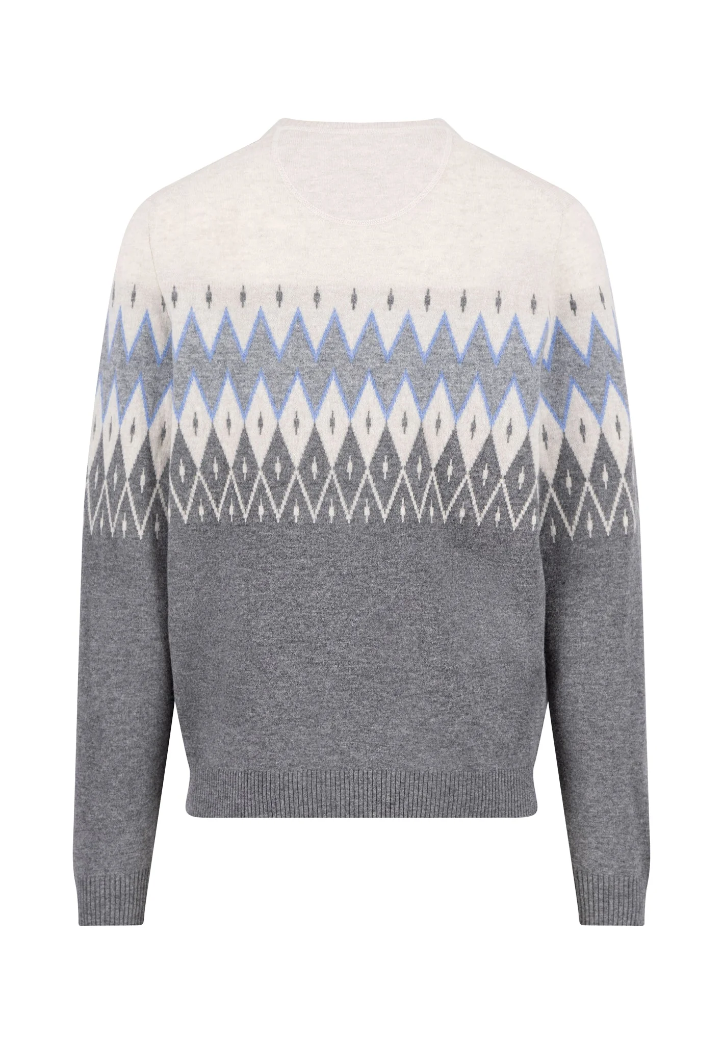 Pullover mit grafischem Fair-Isle-Muster und Rundhalsausschnitt - Image 6