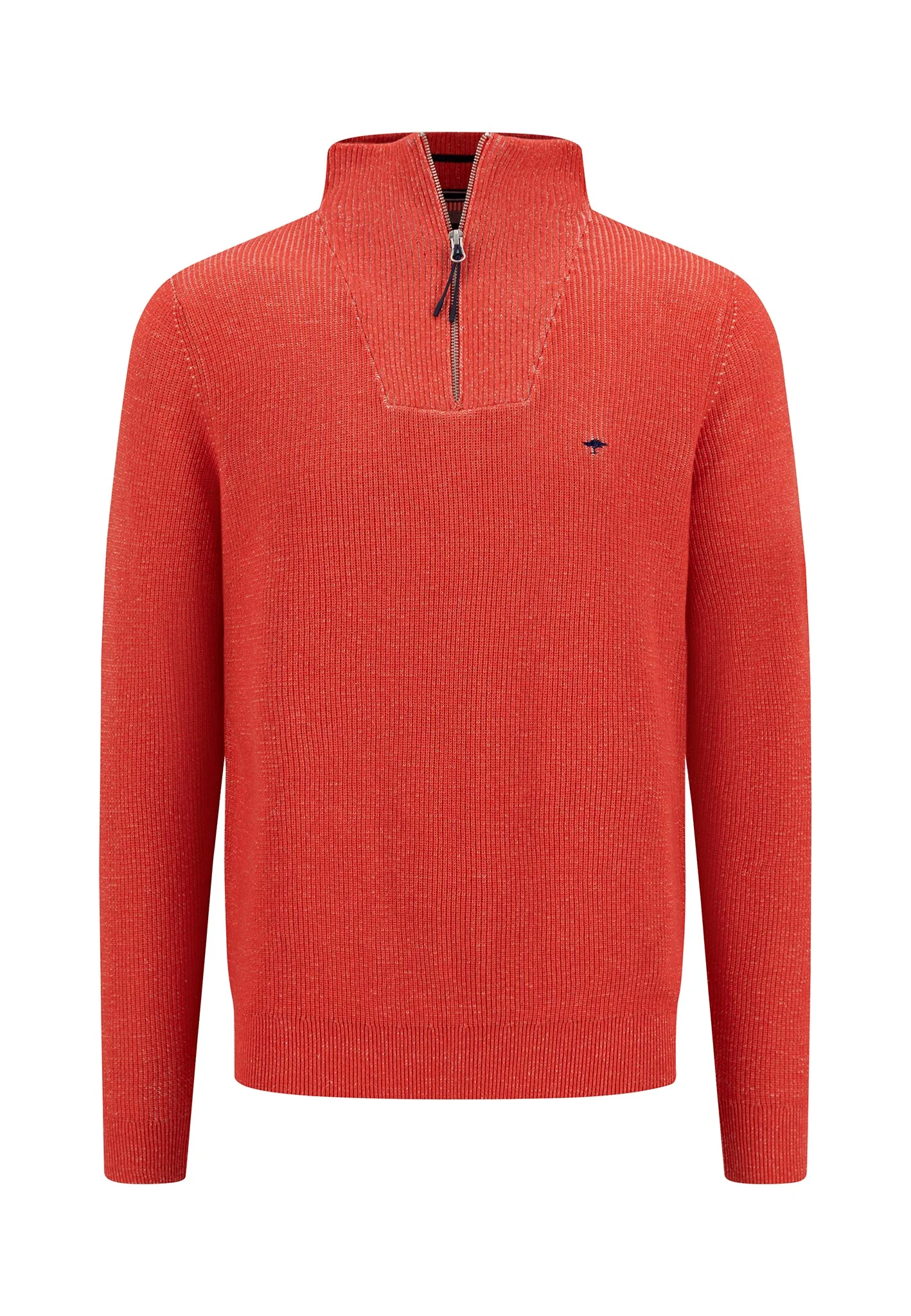 Rippstrick Pullover aus Baumwolle mit Troyer-Kragen - Image 3