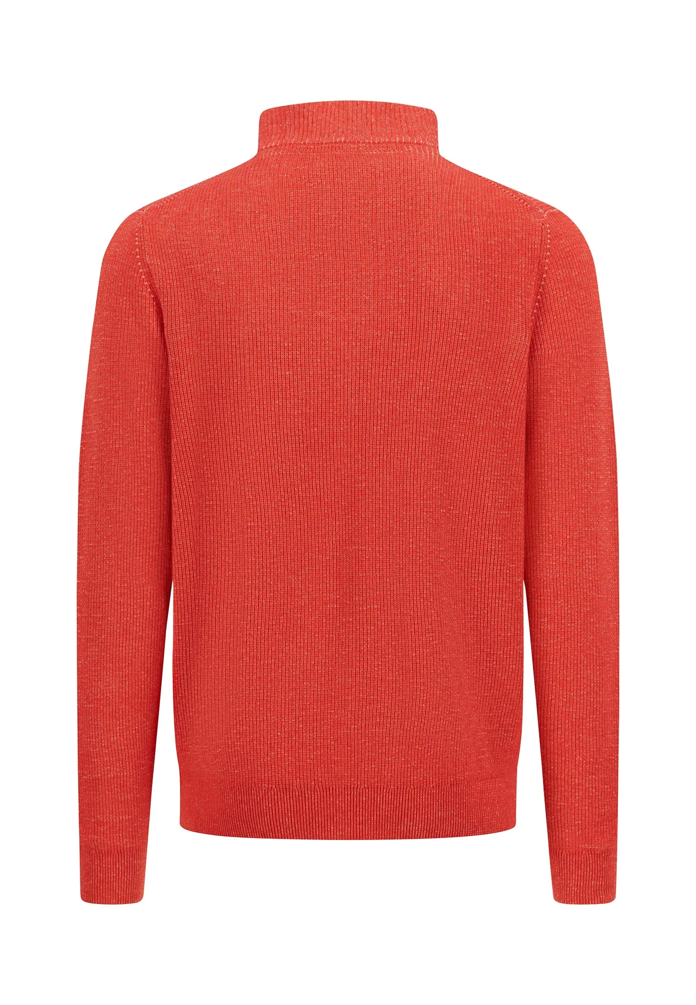 Rippstrick Pullover aus Baumwolle mit Troyer-Kragen - Image 4