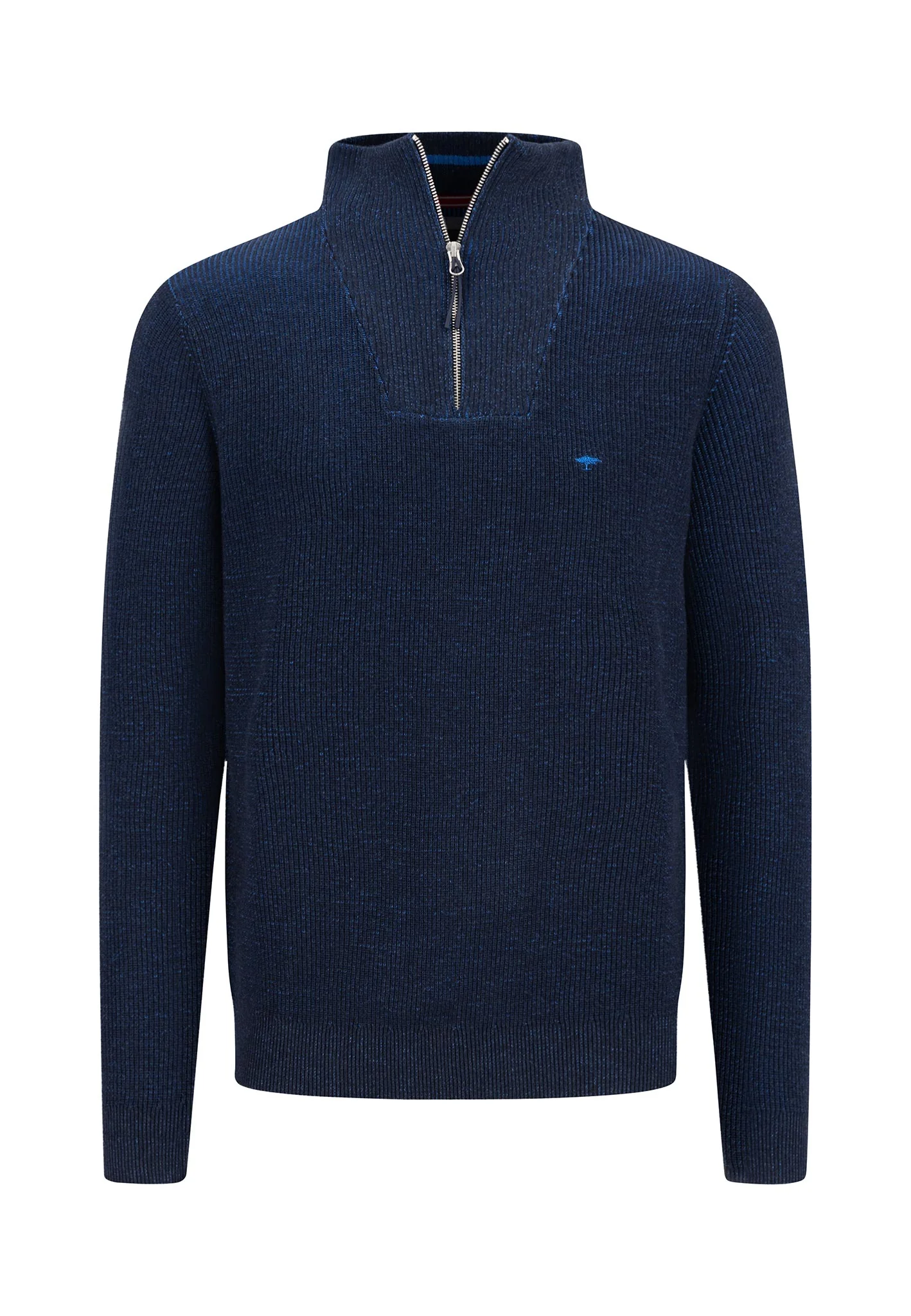 Rippstrick Pullover aus Baumwolle mit Troyer-Kragen - Image 5