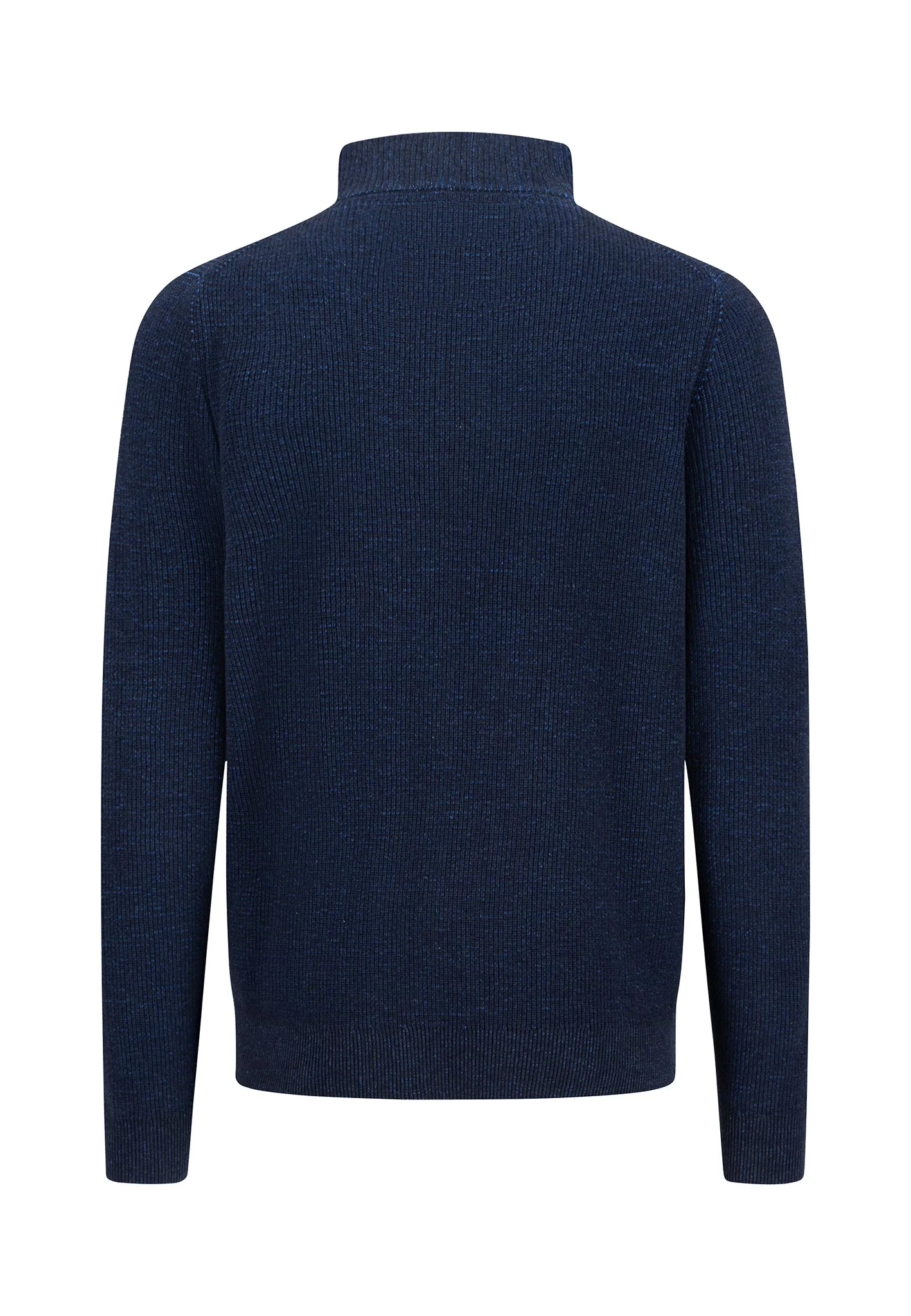 Rippstrick Pullover aus Baumwolle mit Troyer-Kragen - Image 6