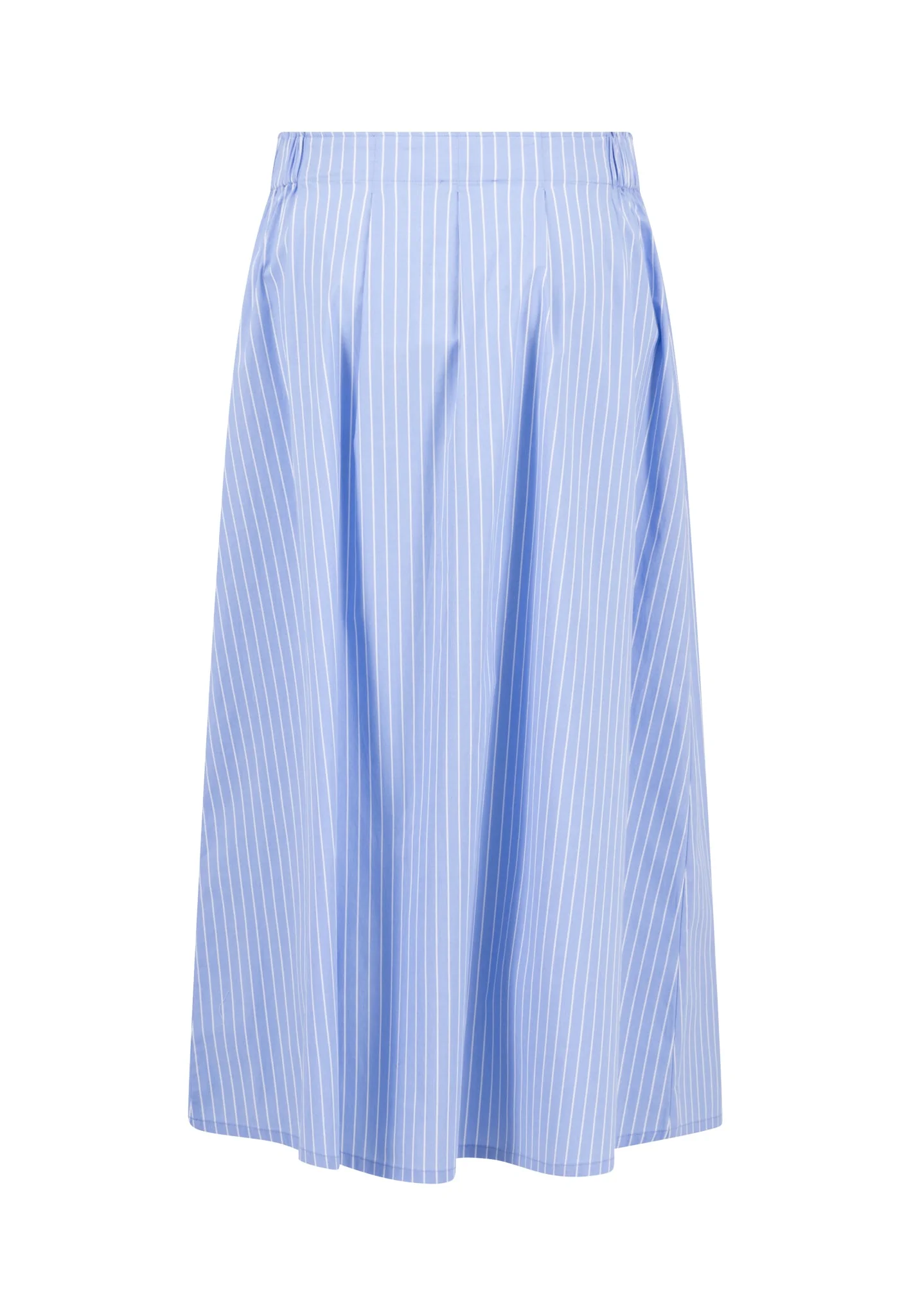 Rock aus Baumwoll-Stretch mit Nadelstreifen und floralem Print - Image 4