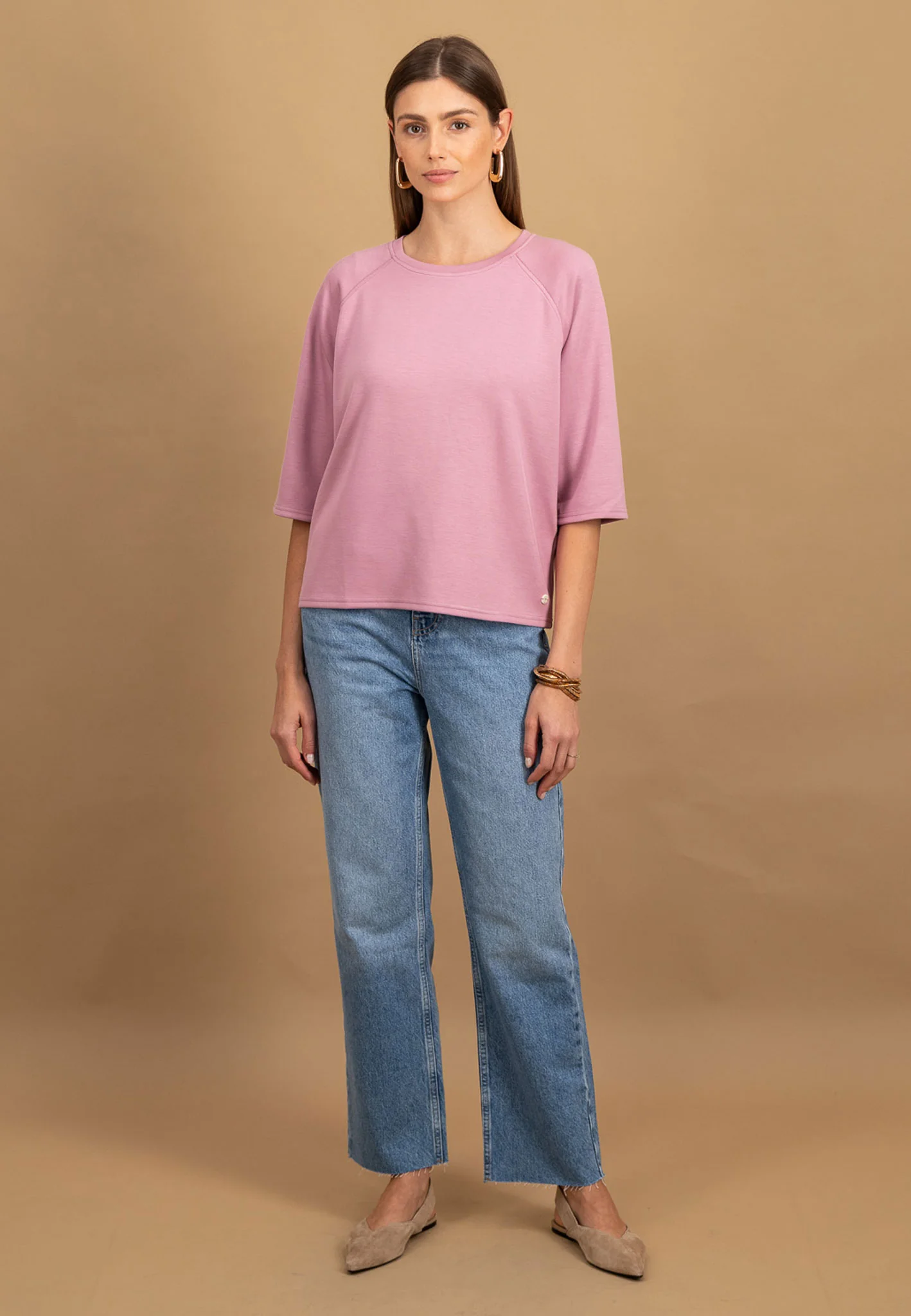 Shirt aus Viskose-Mix mit halblangen Ärmeln und legerem Schnitt - Image 20