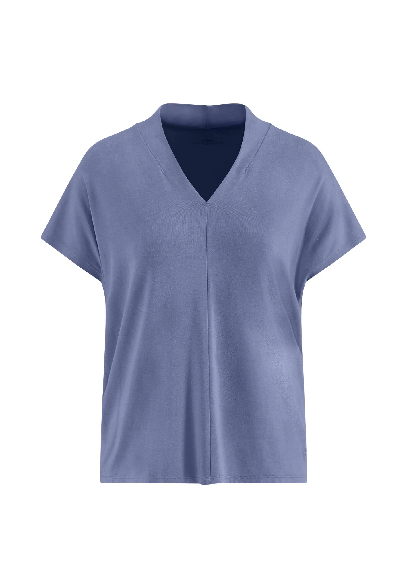 Shirt aus Viskose-Stretch mit V-Ausschnitt und überschnittenen Schultern - Image 9