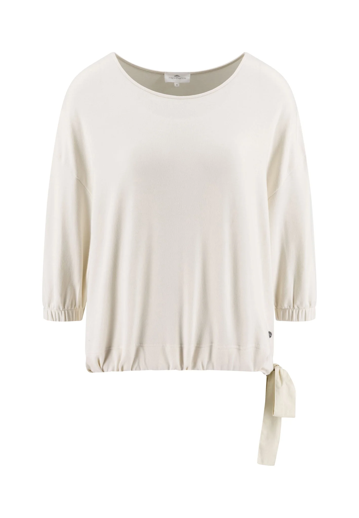 Shirt aus Viskosemix mit Bindedetail am Saum
