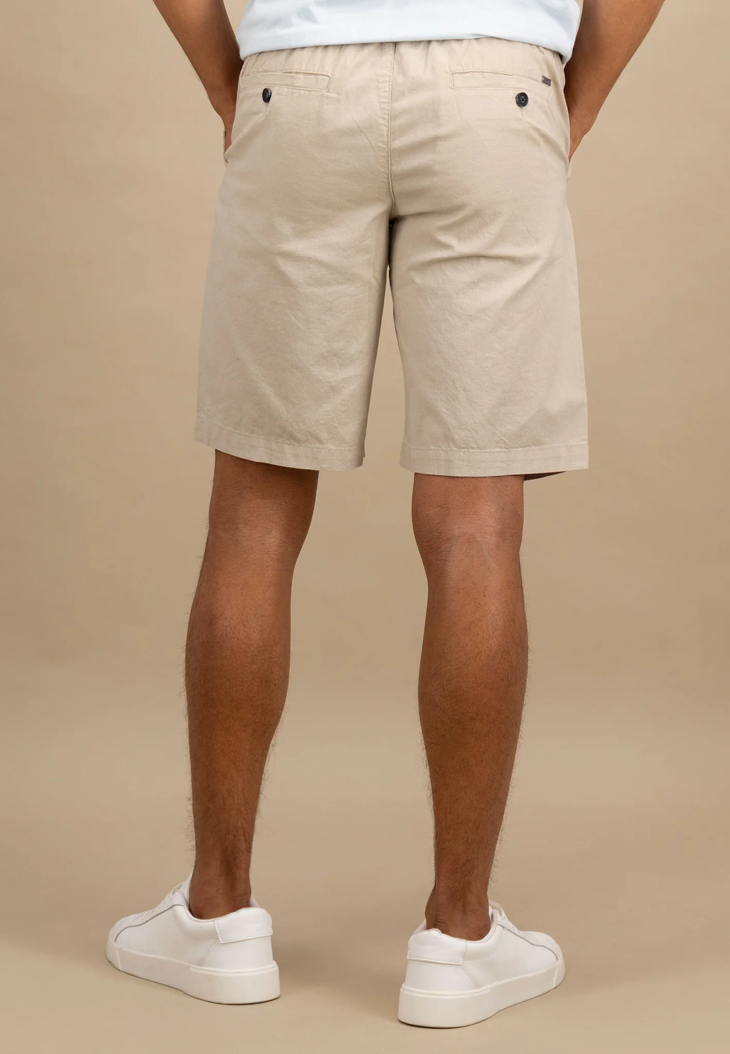 Shorts aus Baumwoll-Leinen-Mix mit Kordelzug - Image 2