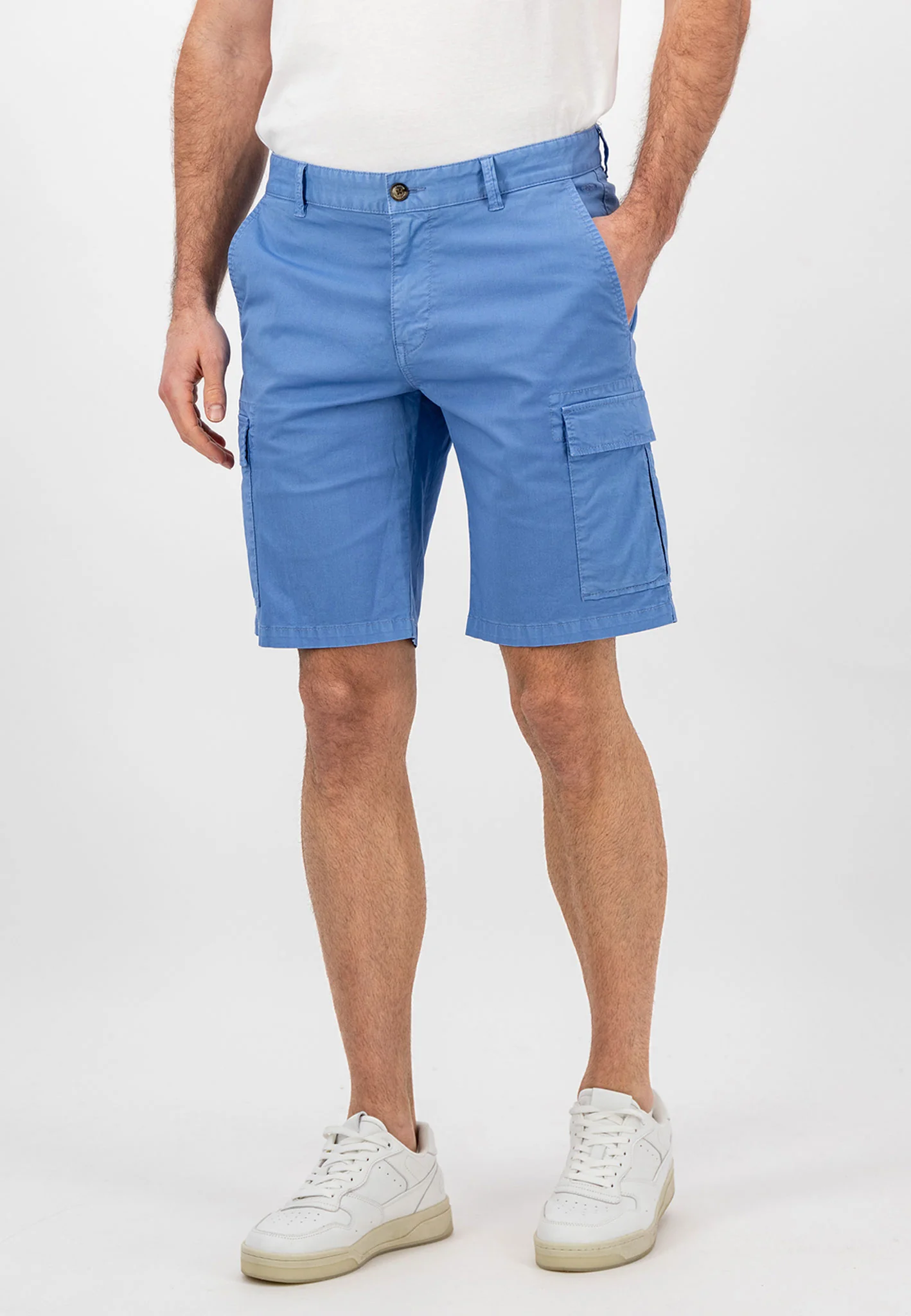 Shorts aus Baumwoll-Mix mit Gürtelschlaufen - Image 5