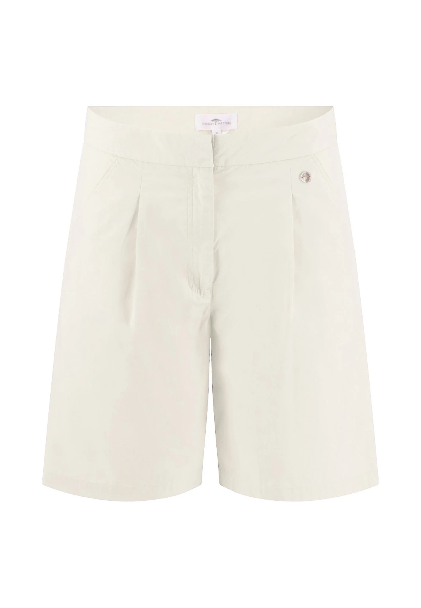 Shorts aus Baumwolle mit Bundfalten