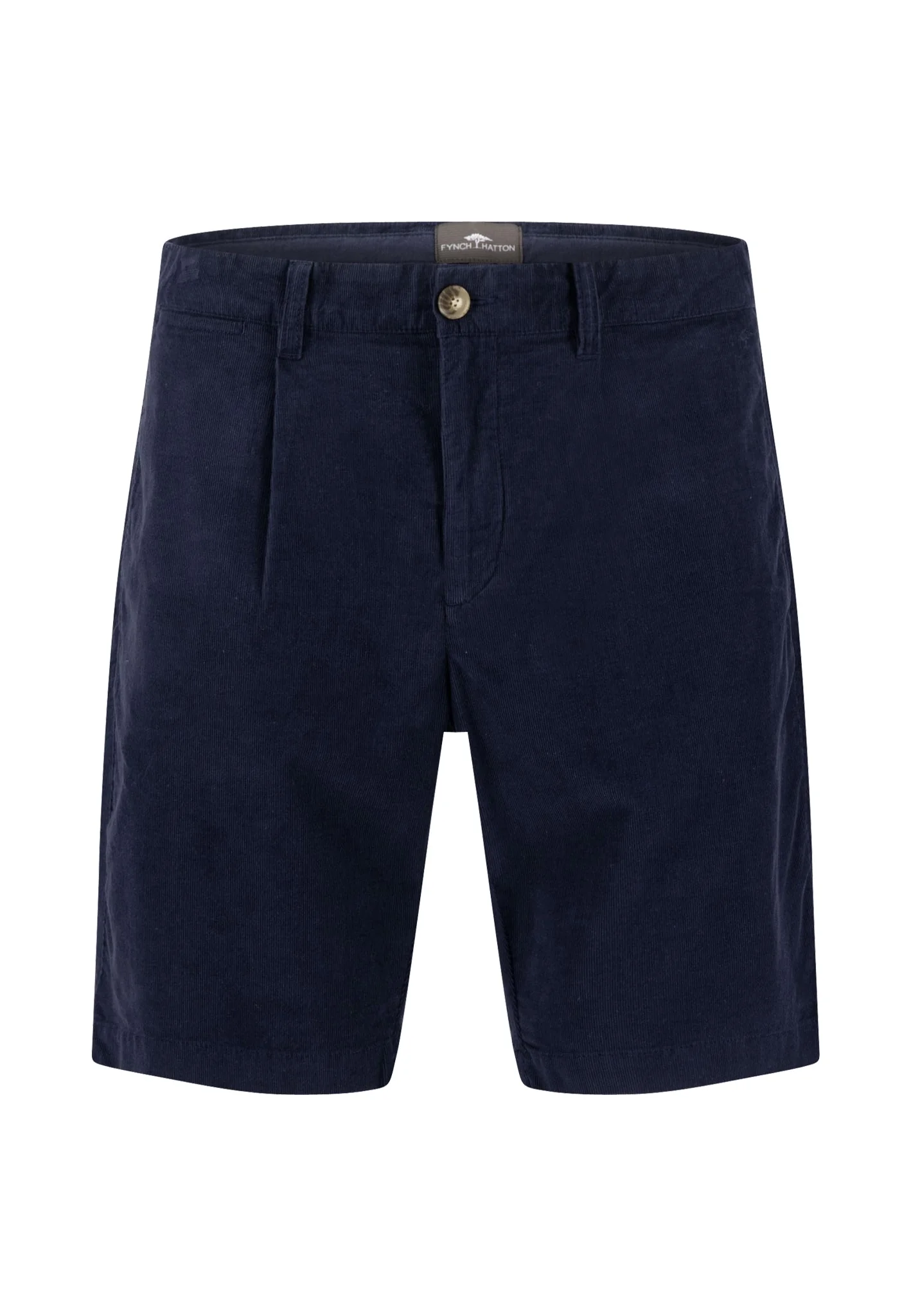 Shorts aus Baumwolle mit Bundfalten