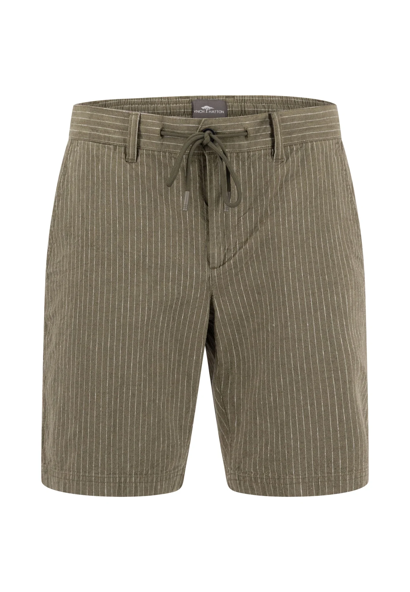 Shorts aus Leinen-Baumwoll-Mix mit Streifenmuster