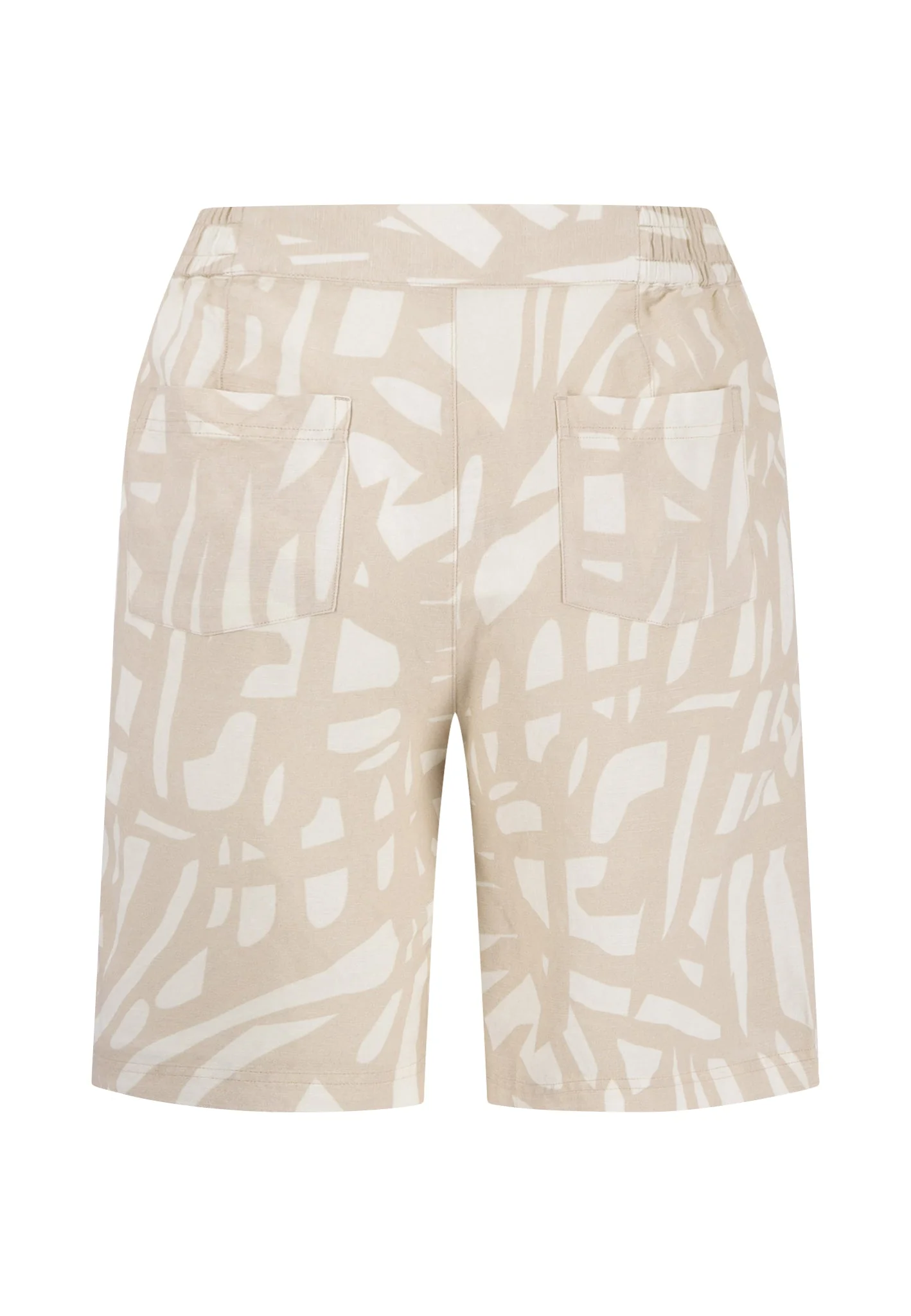 Shorts aus Leinen-Viskose-Mix mit Alloverprint - Image 2