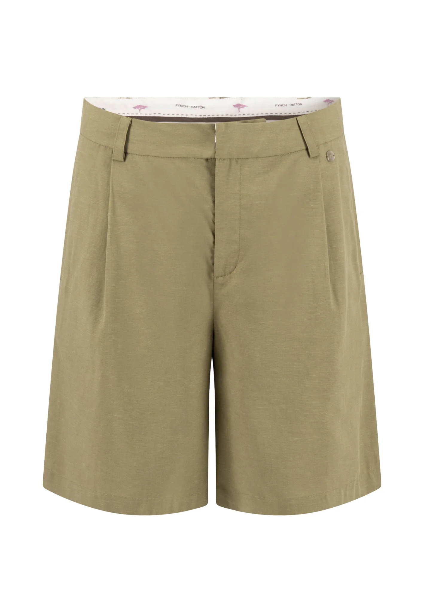 Shorts aus Lyocell-Leinen-Mix mit Bundfalten