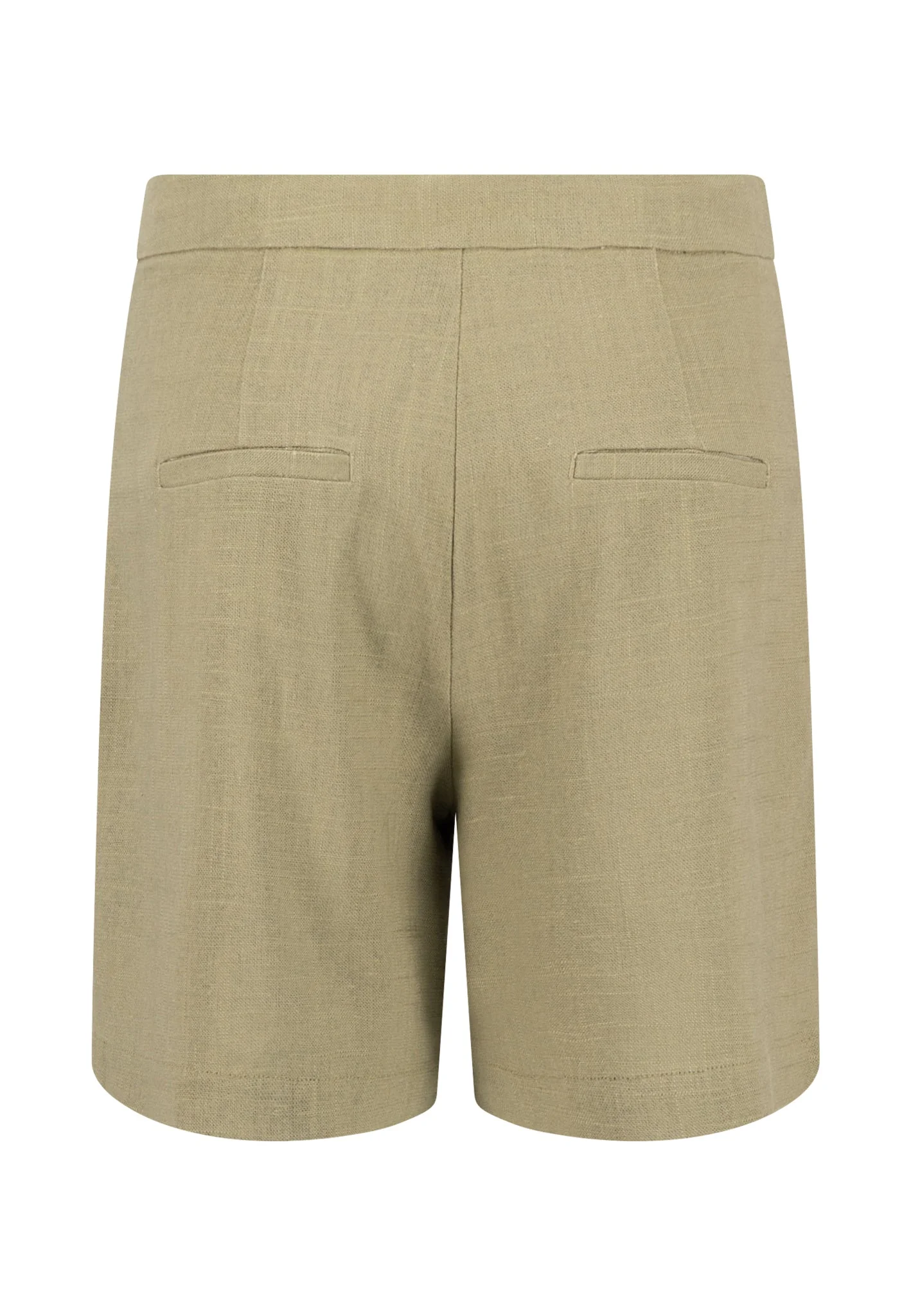 Shorts aus Viskose-Leinen-Mix mit Bundfalte - Image 2